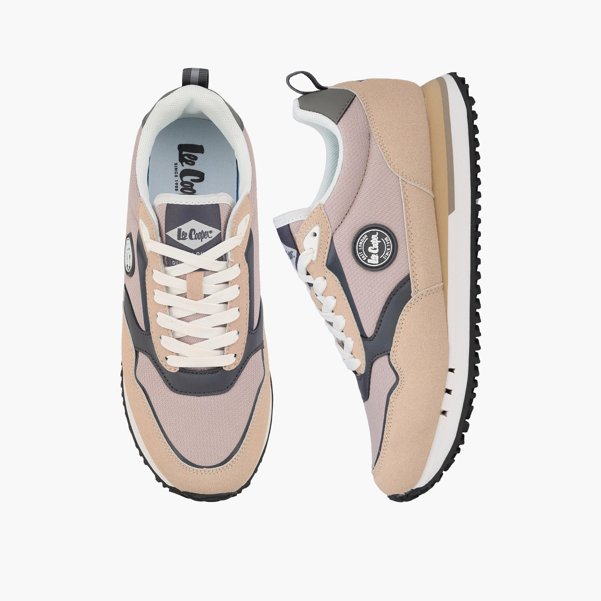 Lee Cooper Women Logo Detail Lace-Up Ankle Sneakers-women-shoes-sneakers-image-1