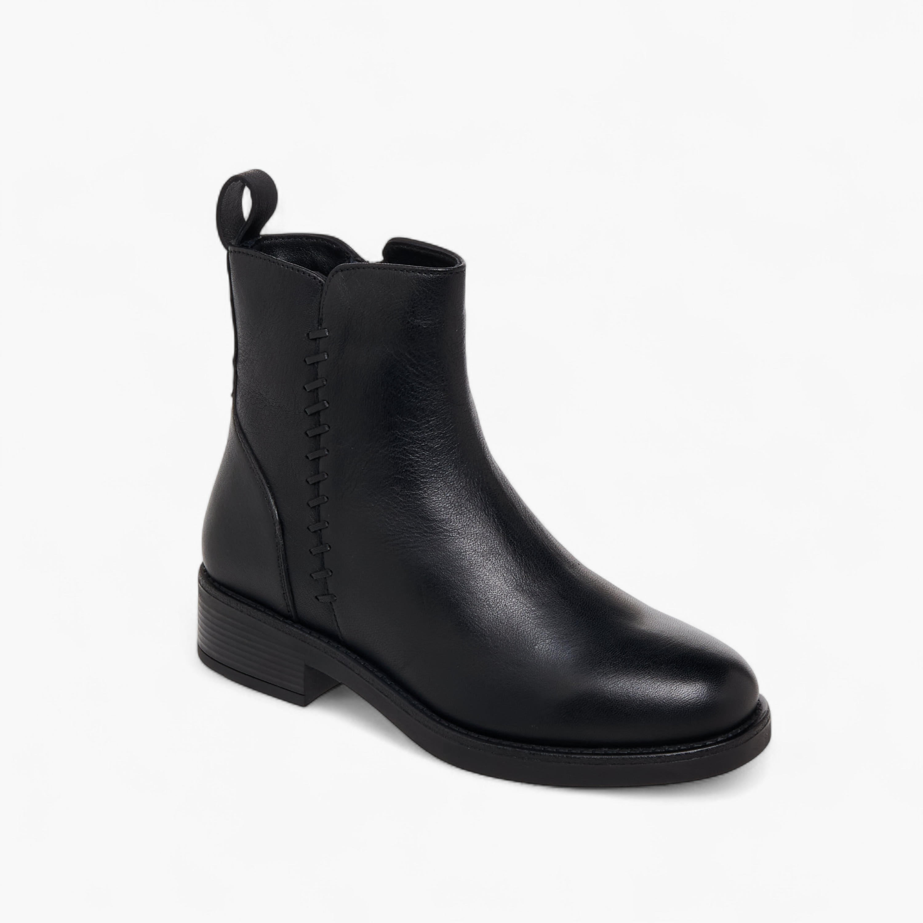 بوت جلد طول الكاحل بكعب سميك للنساء من بابريكا-women-shoes-boots-image-2
