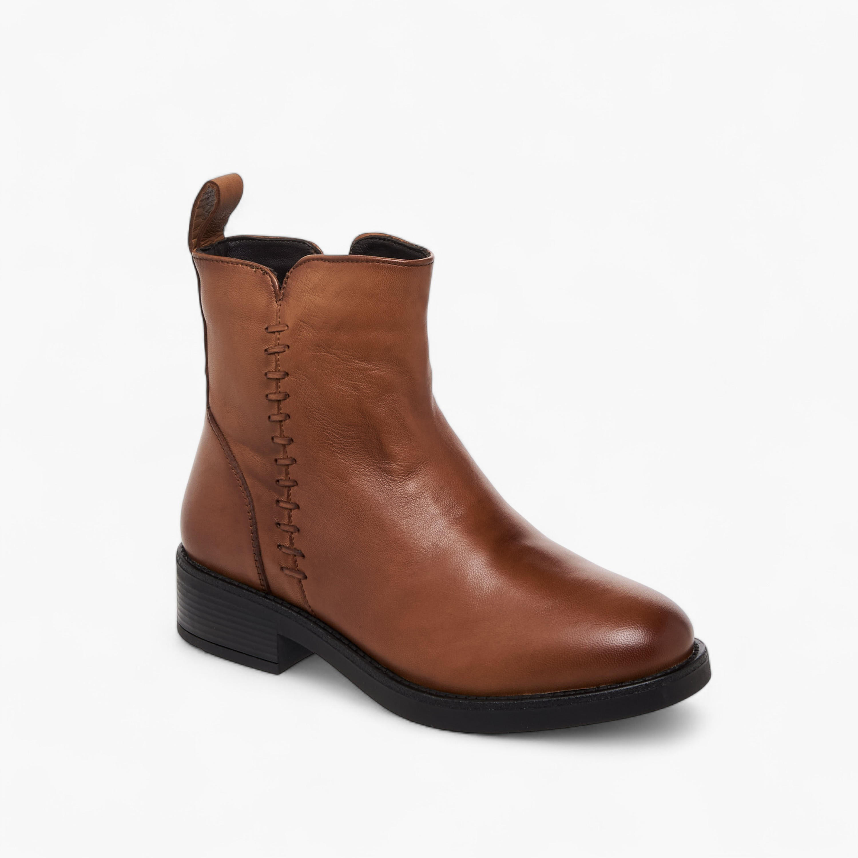 بوت جلد طول الكاحل بكعب سميك للنساء من بابريكا-women-shoes-boots-image-2