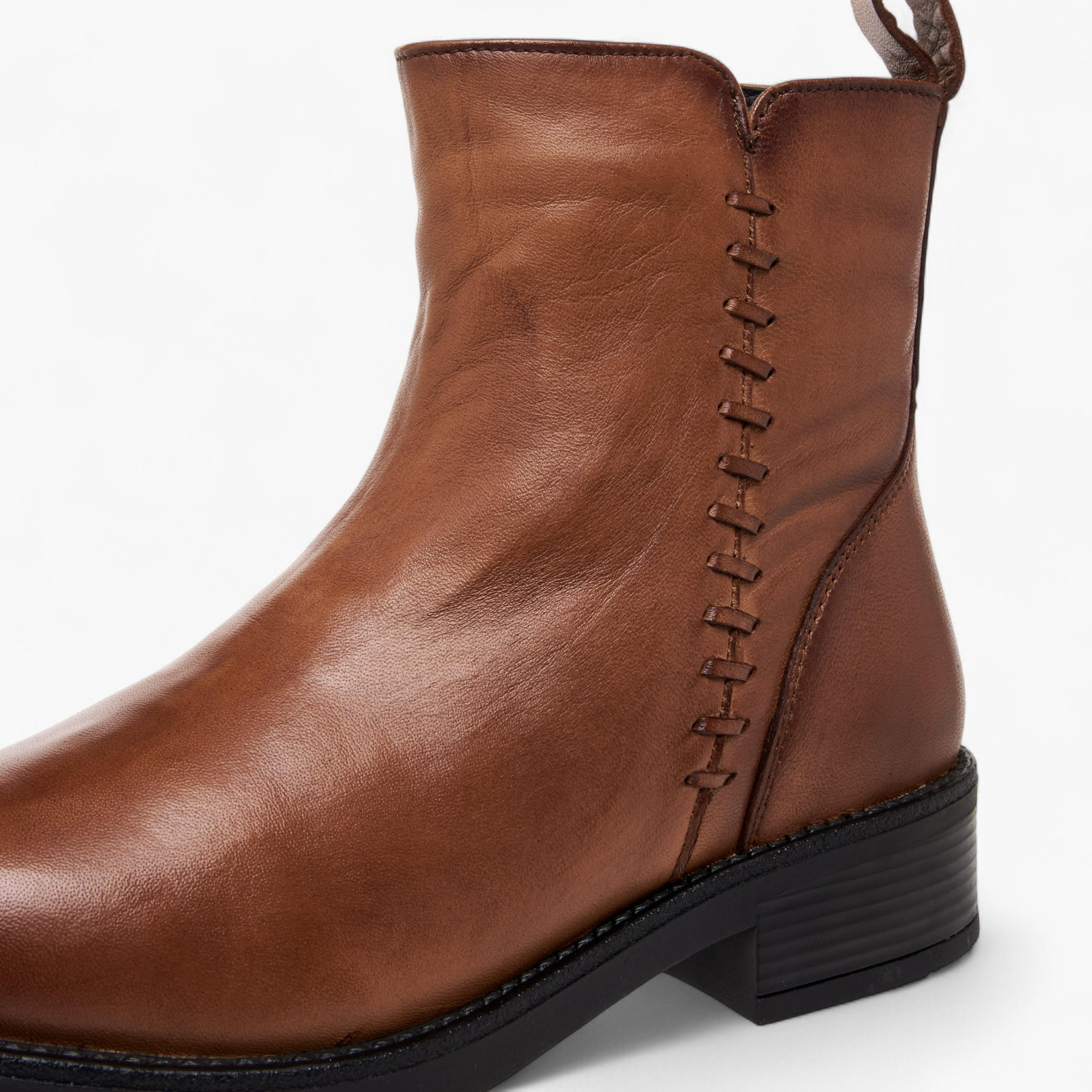 بوت جلد طول الكاحل بكعب سميك للنساء من بابريكا-women-shoes-boots-image-4