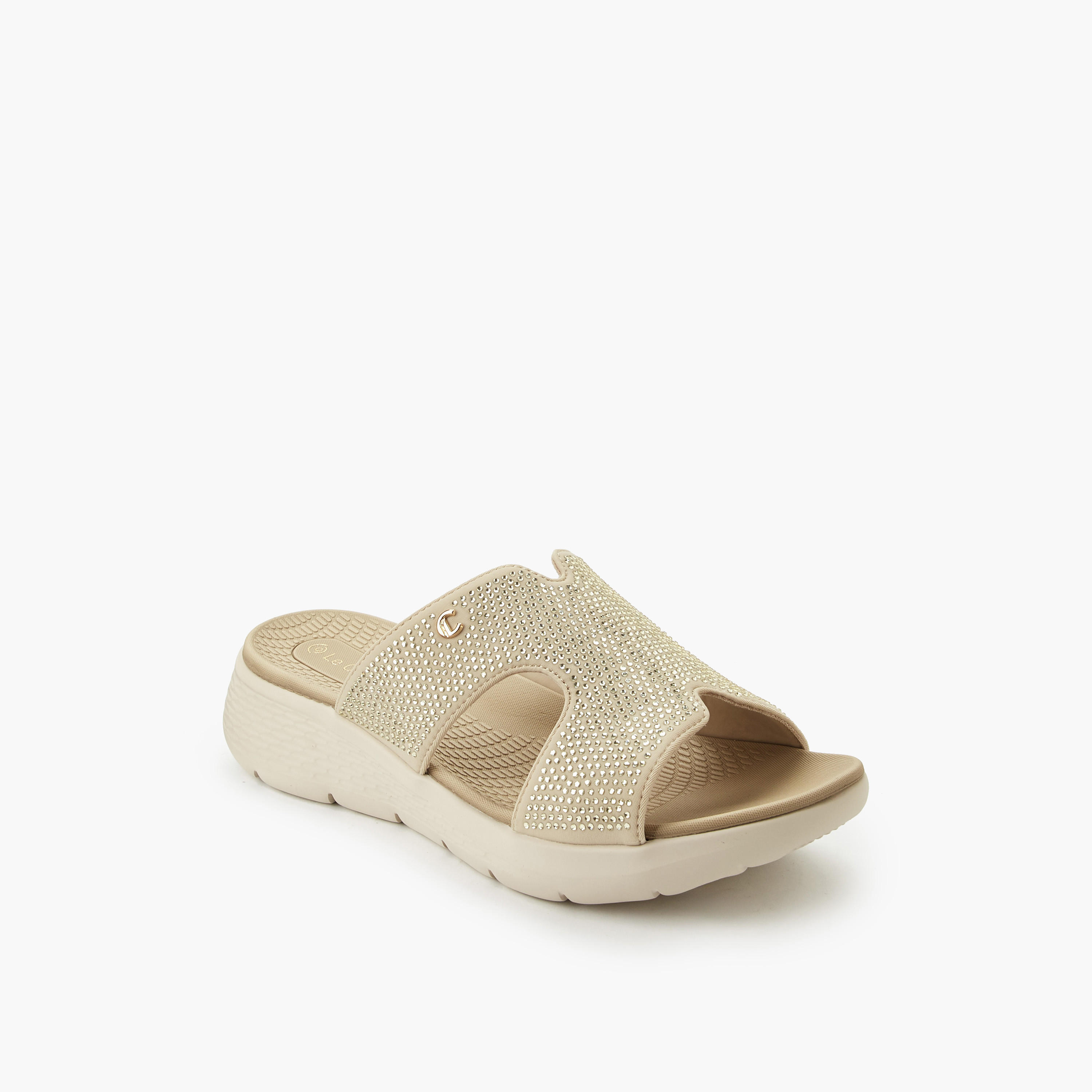 شبشب مزين للنساء من لو كونفورت-women-shoes-sandals-heeled-image-1