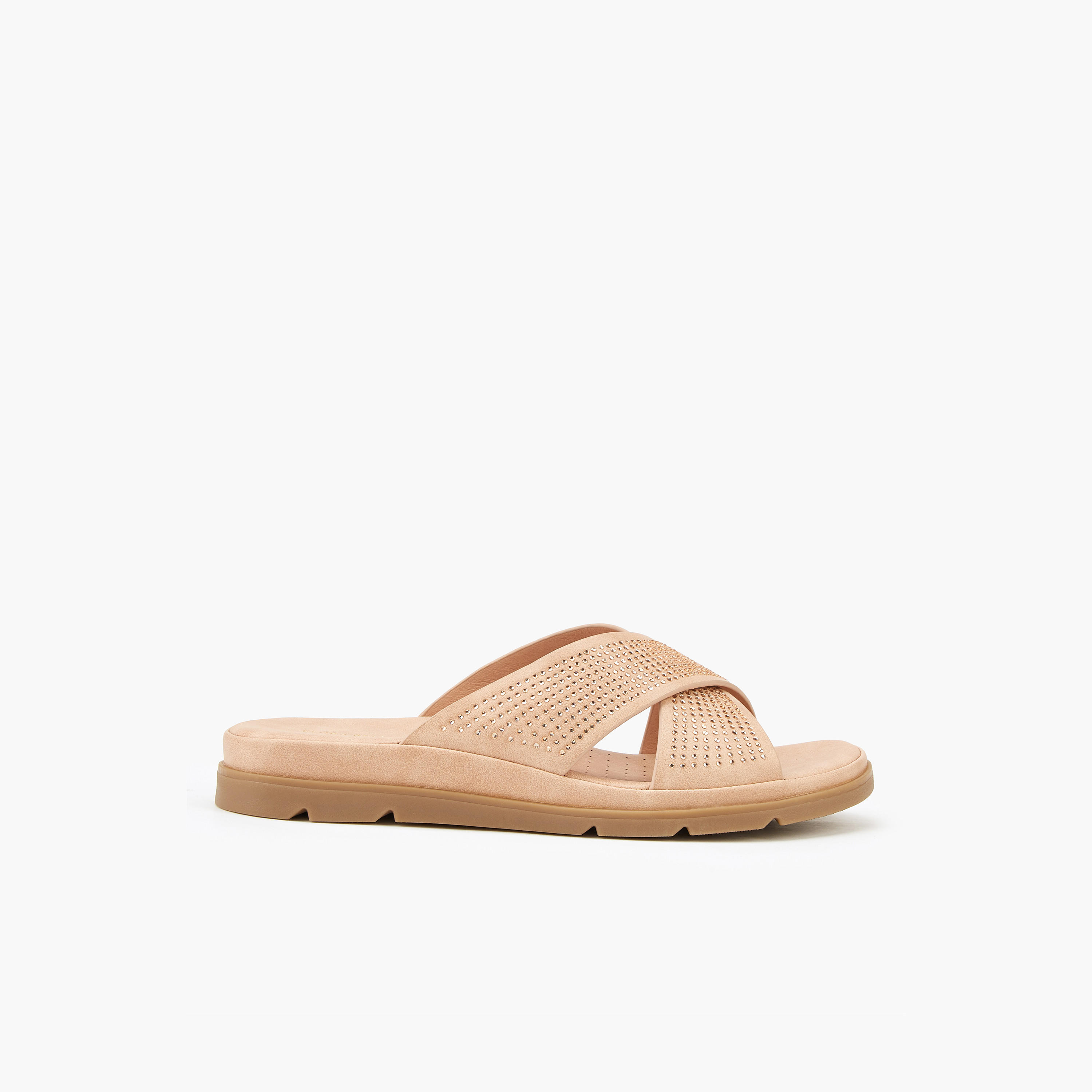 صندل مزين سهل الارتداء بأحزمة متقاطعة من فلورا بيلا-women-shoes-flats-sandals-image-2