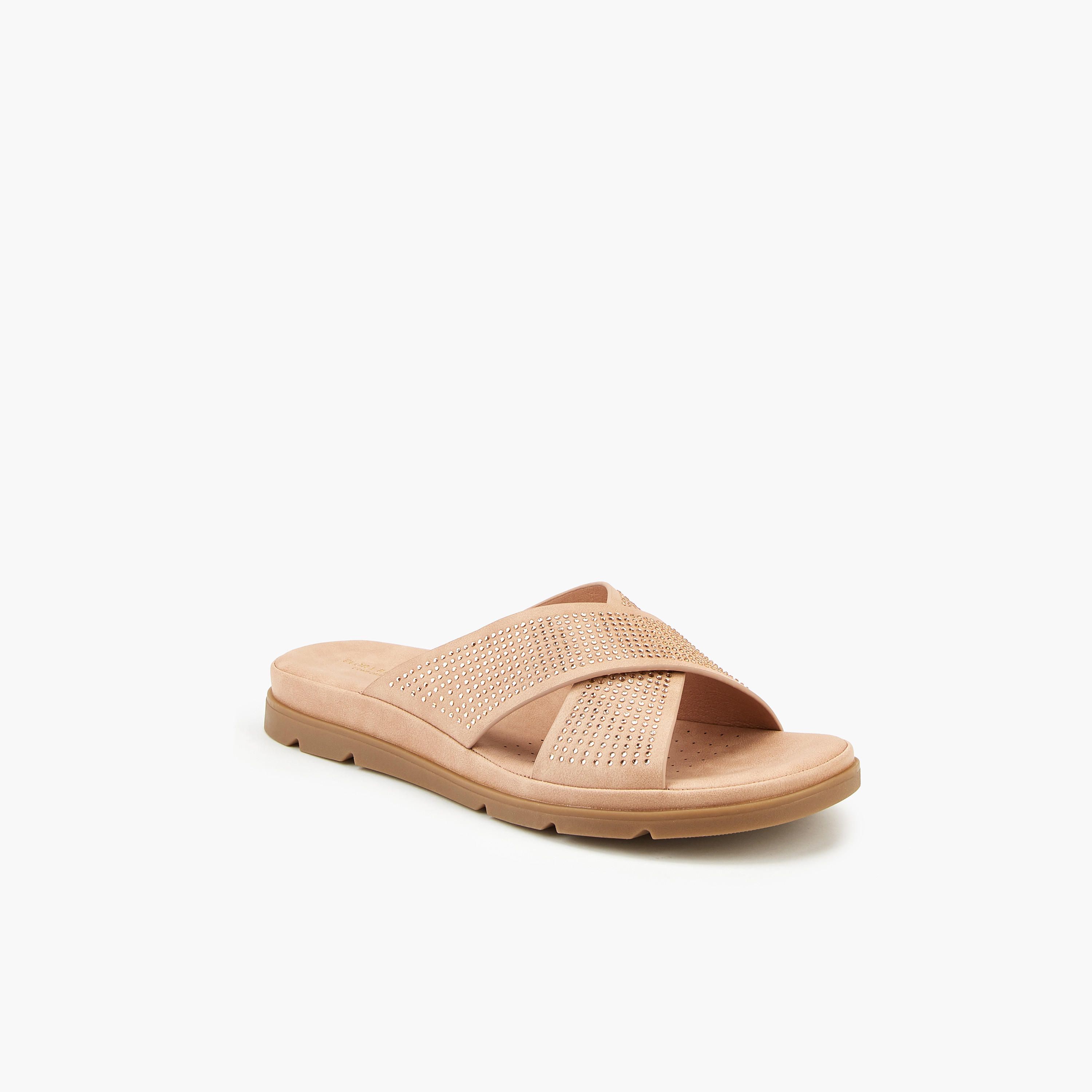 صندل مزين سهل الارتداء بأحزمة متقاطعة من فلورا بيلا-women-shoes-flats-sandals-image-3
