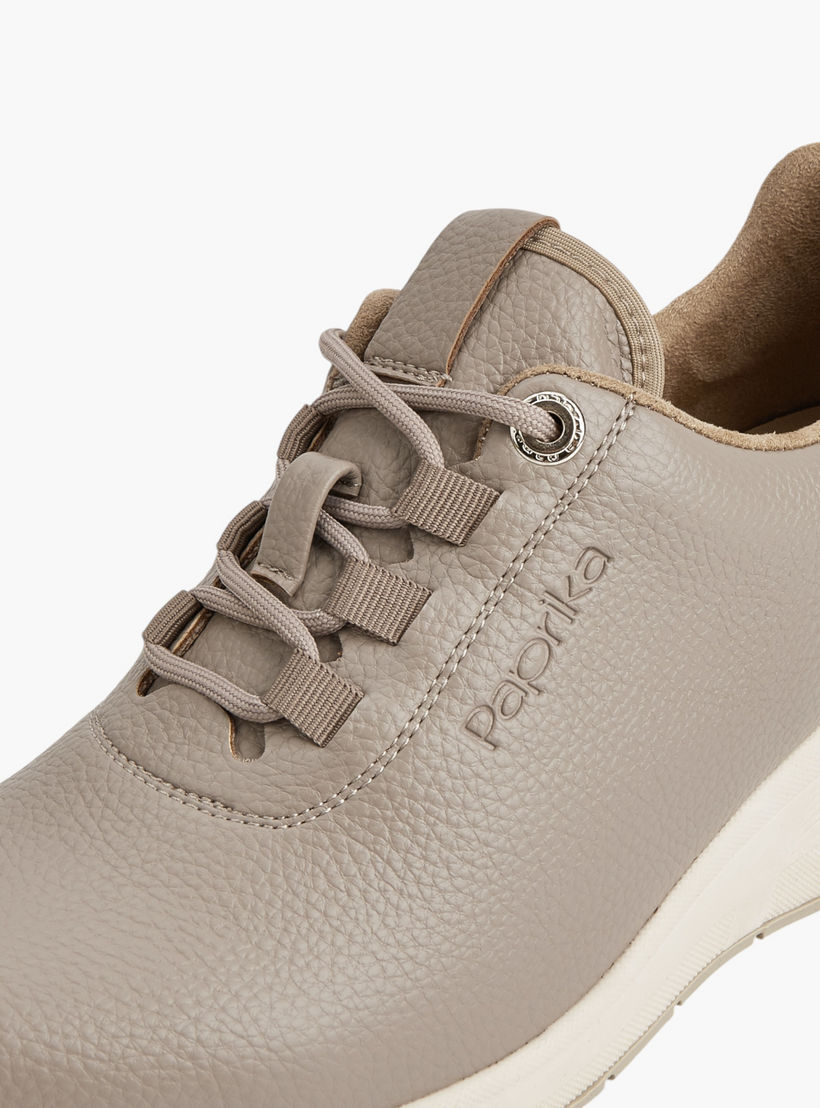 Paprika Textured Lace-Up Sneakers with Wedge Heels-women-shoes-sneakers-image-4