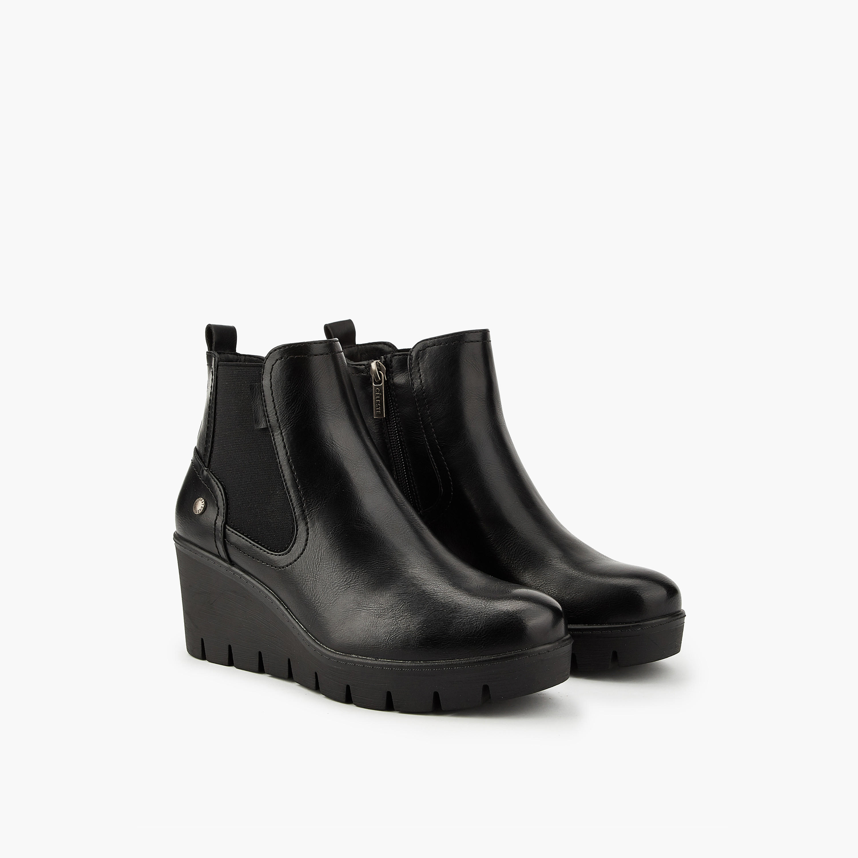 Celeste Women's Wedge Heel Ankle Boots-women-shoes-boots-image-1