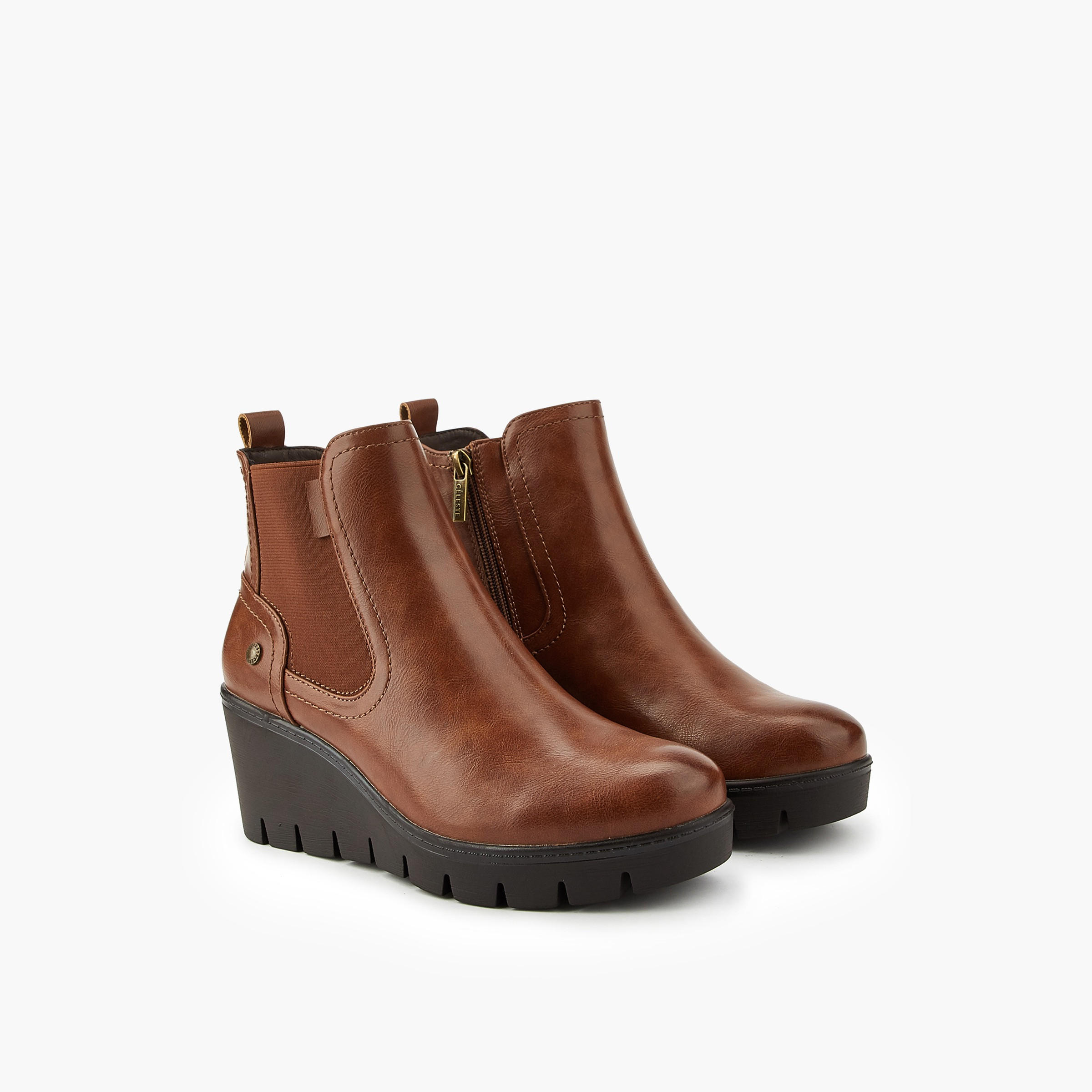 Celeste Women's Wedge Heel Ankle Boots-women-shoes-boots-image-1