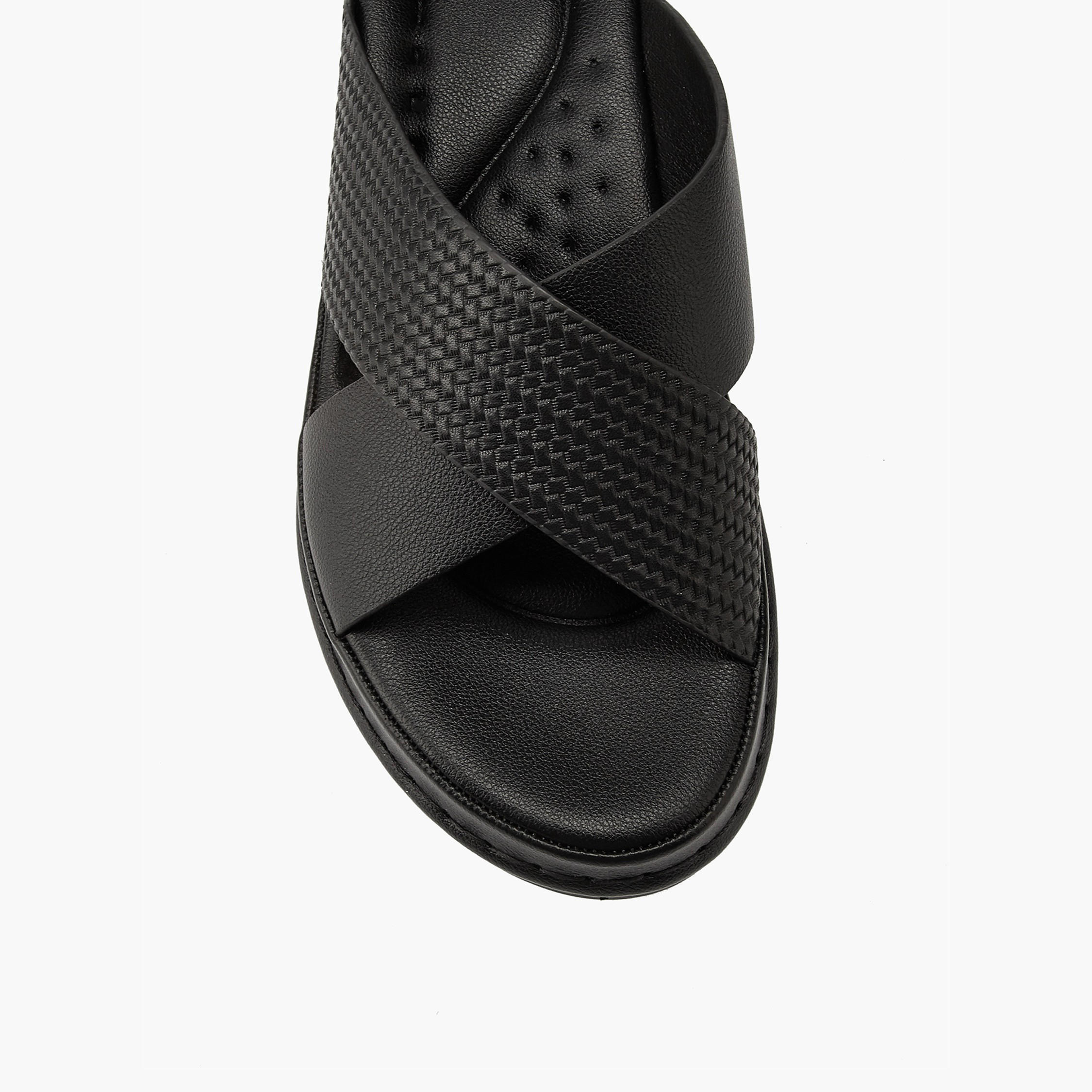 Flora Bella Textured Criss-Cross Slip-On Sandals-women-shoes-sandals-heeled-image-4