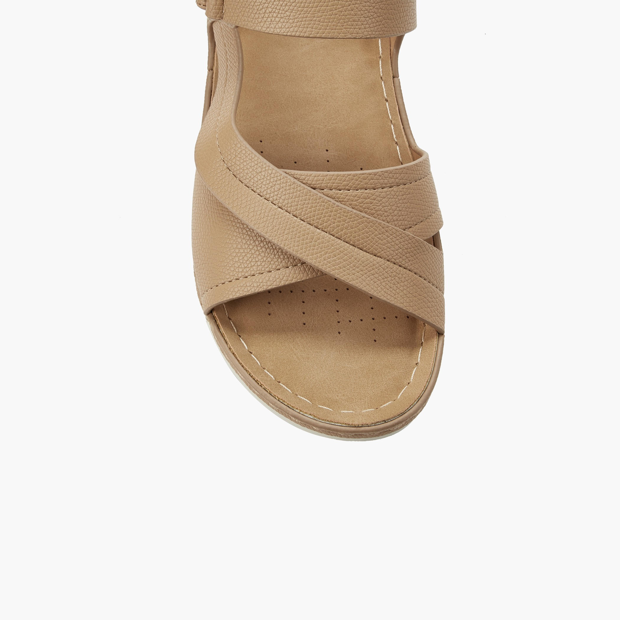 صندل بحزام متقاطع وشلايط إغلاق لاصق للنساء من فلورا بيلا-women-shoes-flats-sandals-image-4