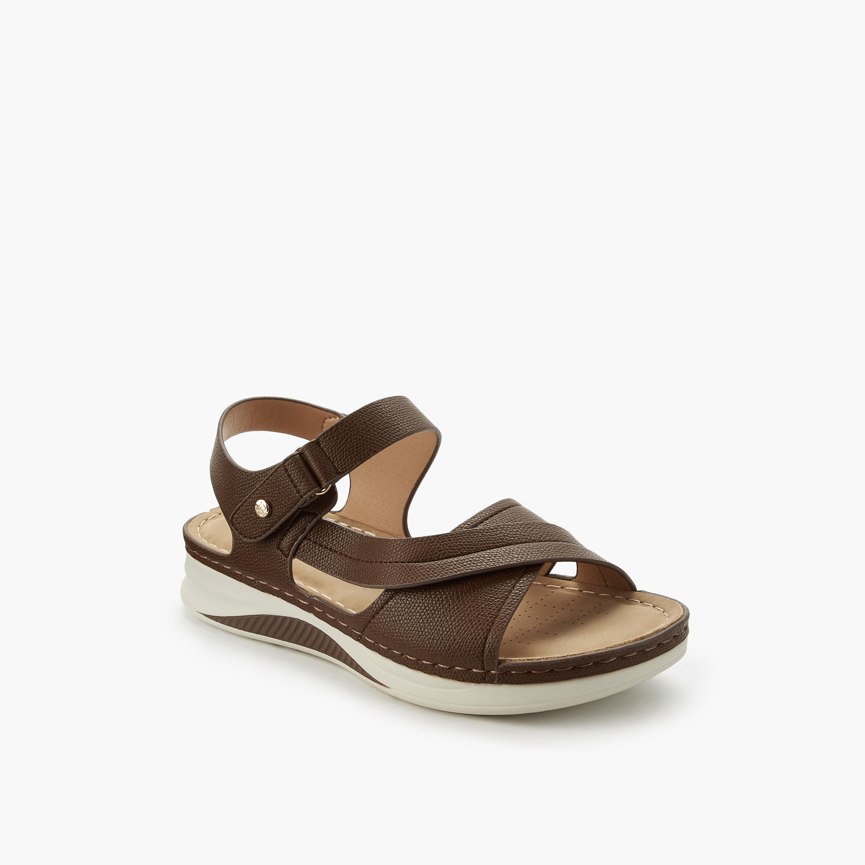 Flora Bella Women Hook & Loop Cross Strap Sandals-women-shoes-flats-sandals-image-3