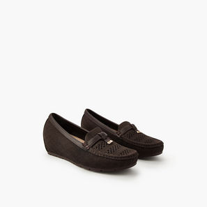 Flora Bella Women Perforated Wedge Heel Loafers-women-image-1