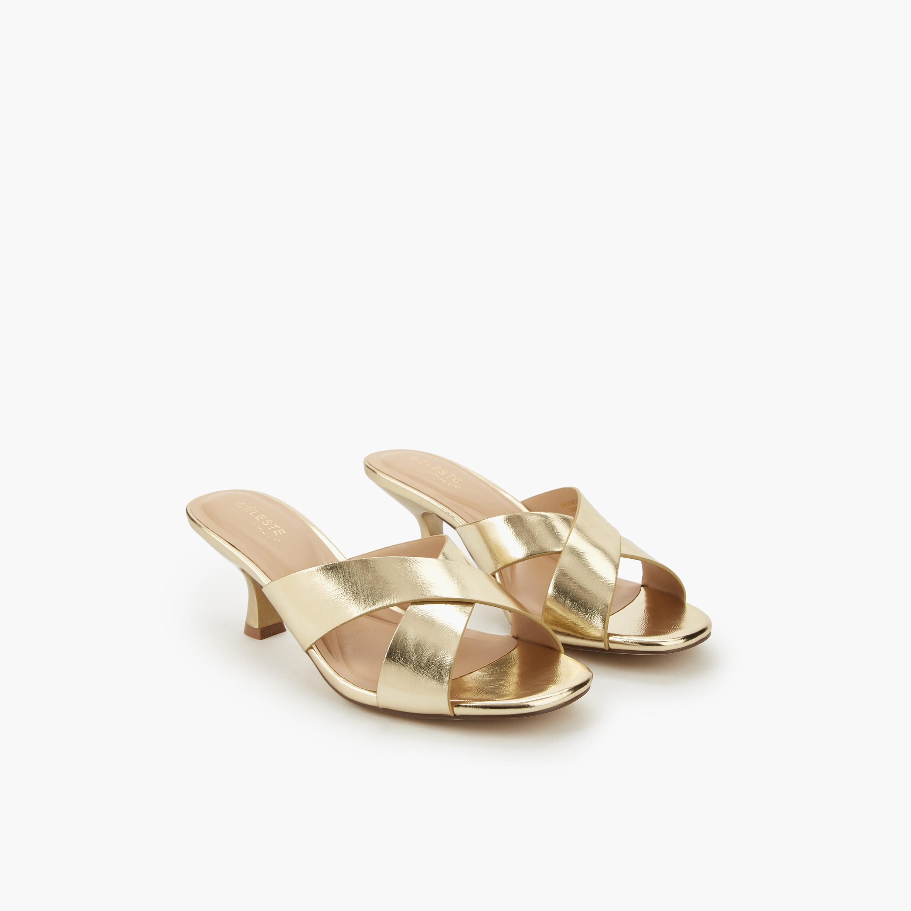 صندل بأحزمة متقاطعة وكعب صغير للنساء من سيليست-women-shoes-sandals-heeled-image-1