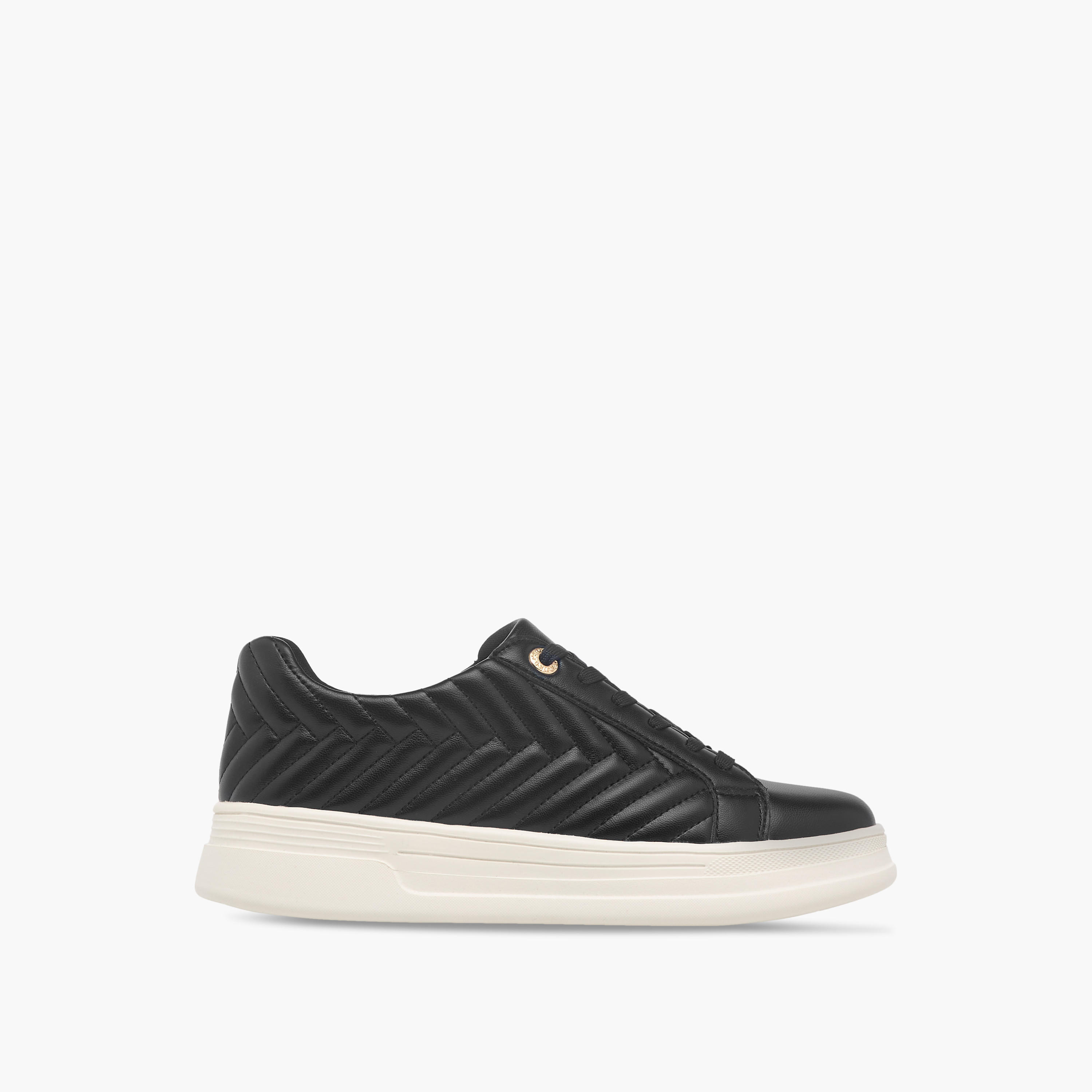 Paprika Quilted Sneakers with Lace-Up Closure-women-shoes-sneakers-image-3