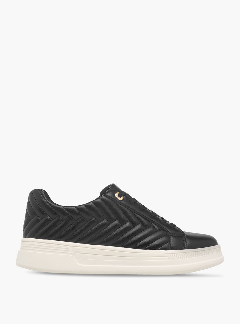 Paprika Quilted Sneakers with Lace-Up Closure-women-shoes-sneakers-image-3