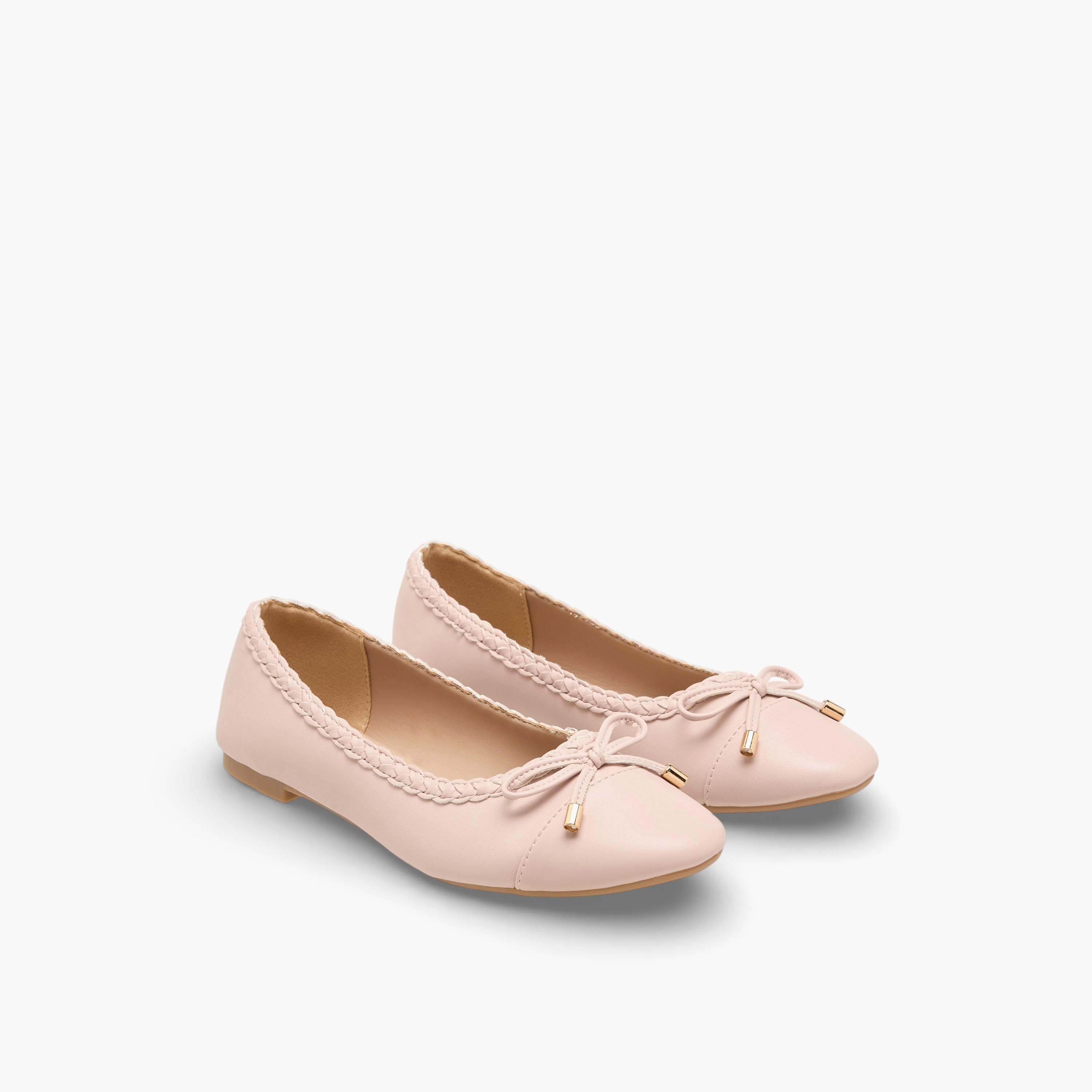 Floral Bella Women Braided Accent Ballerina Shoes-women-shoes-flats-ballerinas-image-1