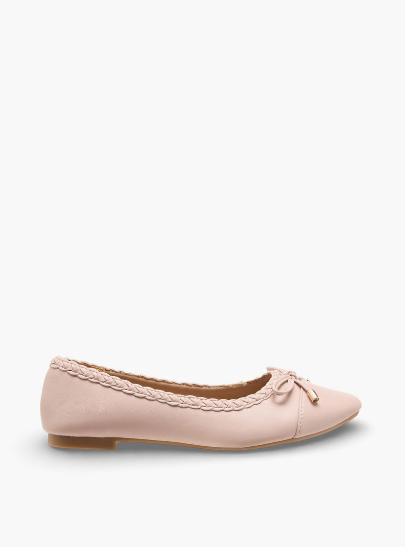 Floral Bella Women Braided Accent Ballerina Shoes-women-shoes-flats-ballerinas-image-3