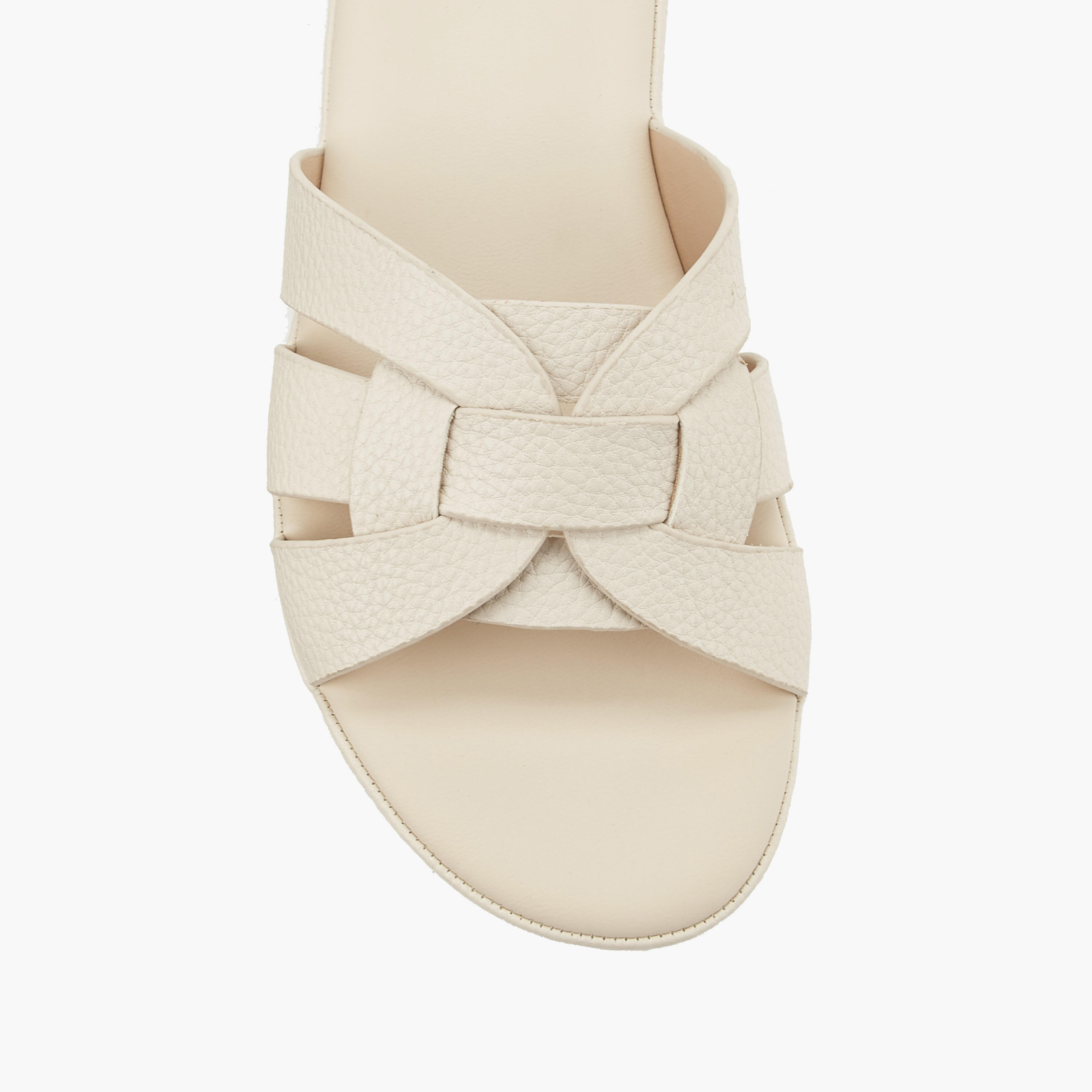 Le Confort Women Textured Slip-On Sandals-women-shoes-sandals-flats-image-4