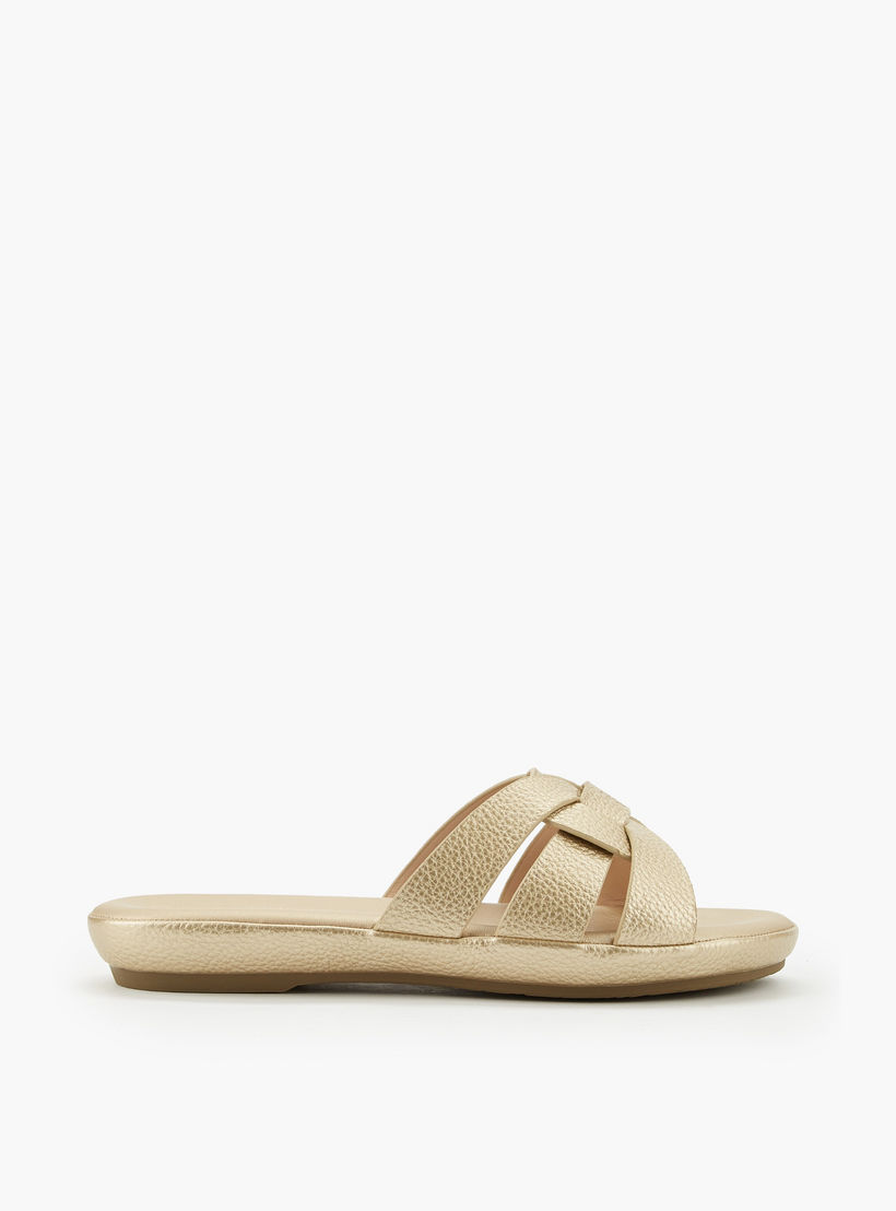 Le Confort Women Textured Slip-On Sandals-women-shoes-sandals-flats-image-3
