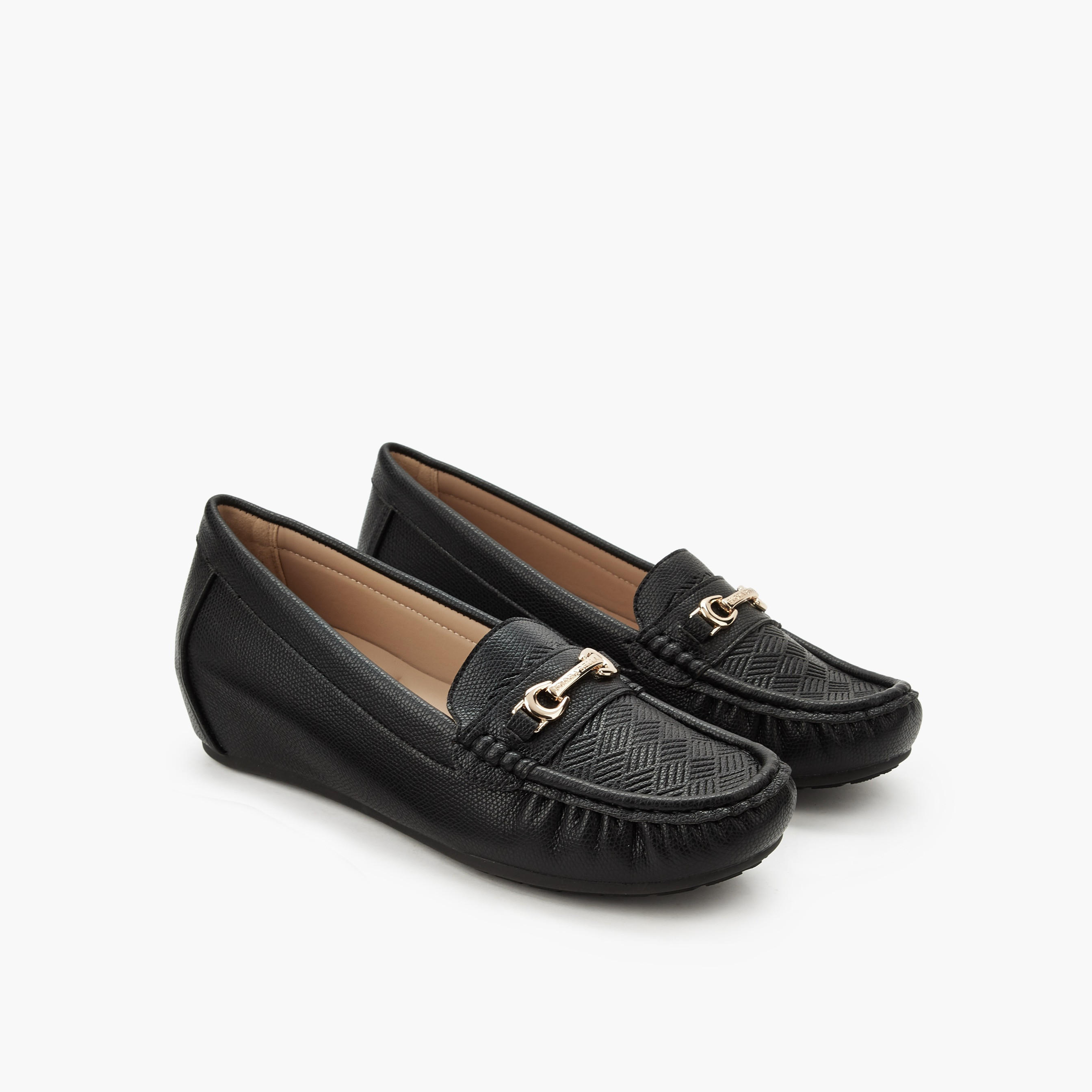 Flora Bella Women Metal Accent Loafers-women-shoes-heels-image-1