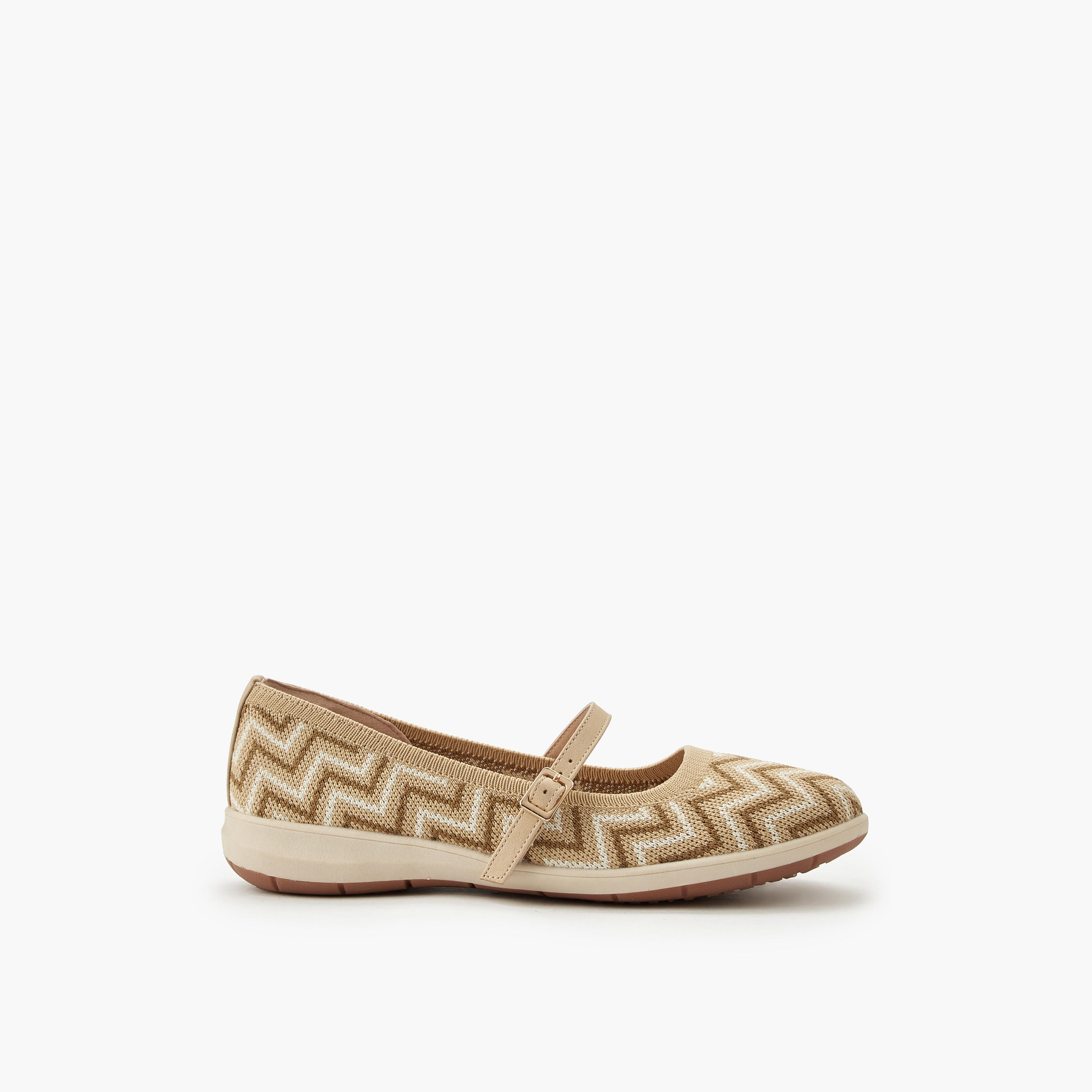 Le Confort Women Chevron Textured Ballerina Shoes-women-shoes-ballerinas-image-2