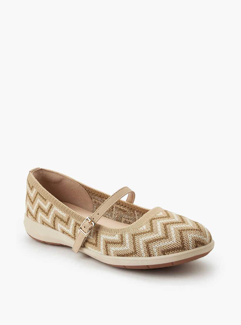 Le Confort Women Chevron Textured Ballerina Shoes-women-shoes-ballerinas-image-3