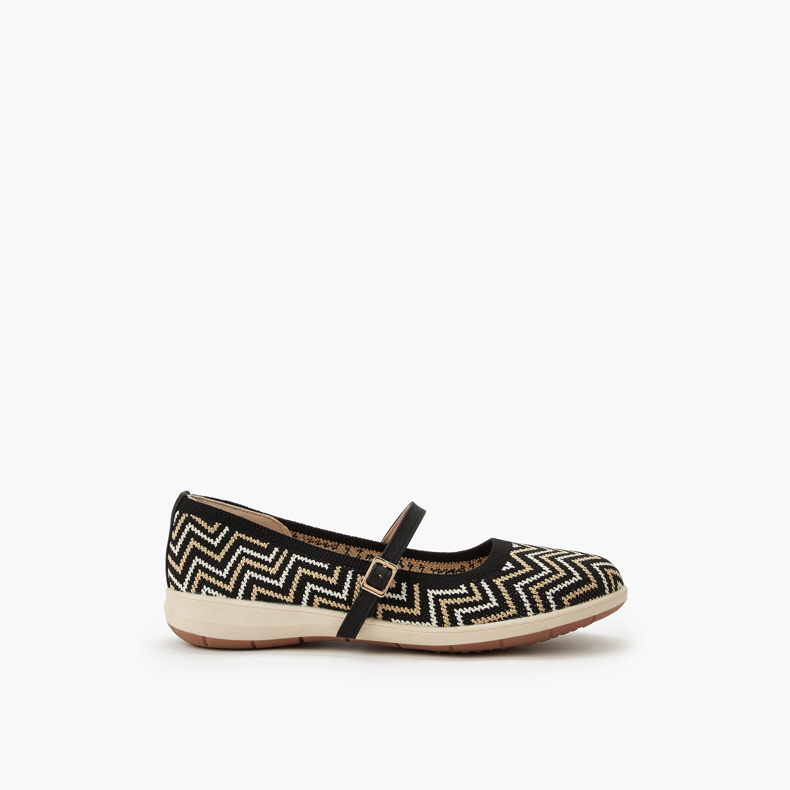 Le Confort Women Chevron Textured Ballerina Shoes-women-shoes-ballerinas-image-2