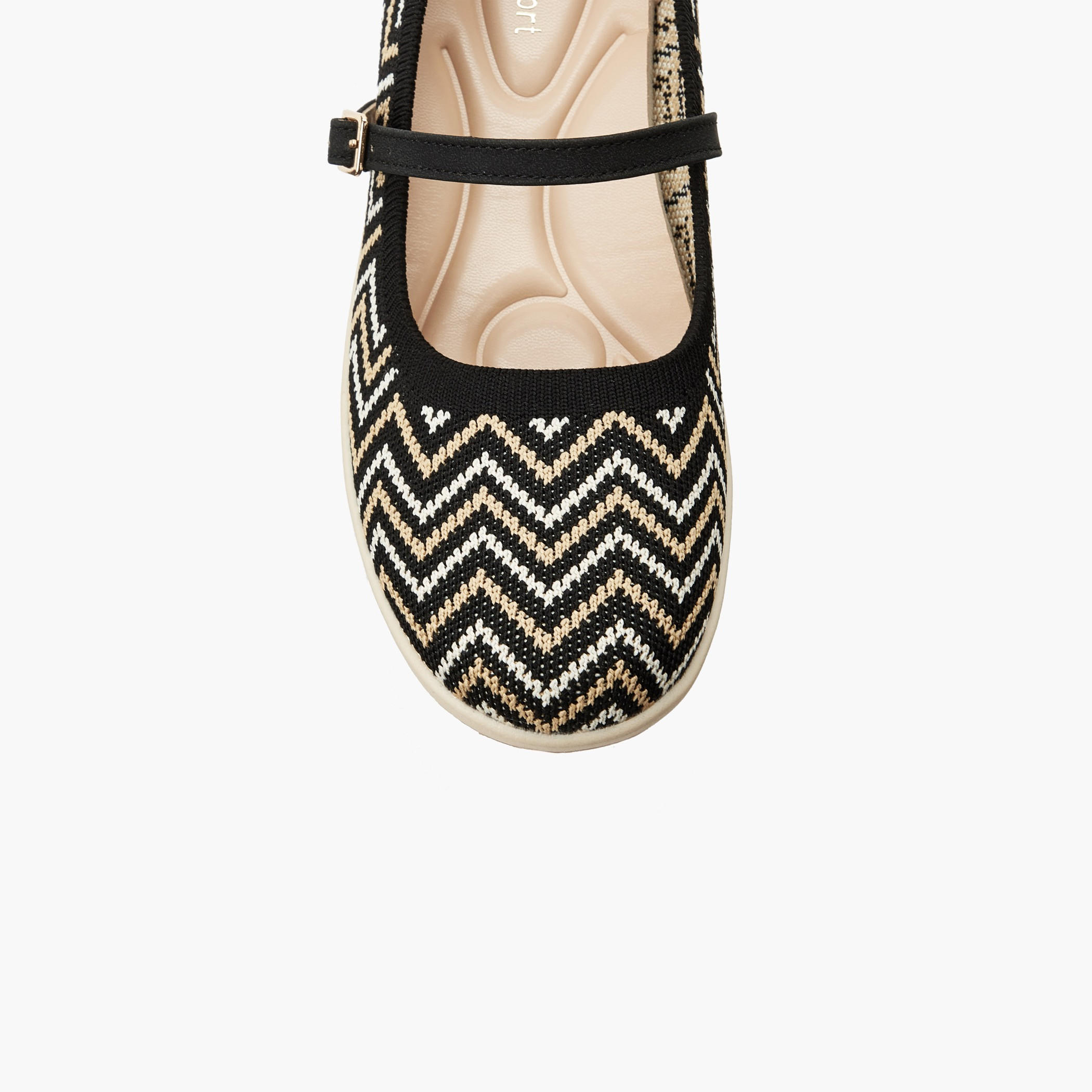 Le Confort Women Chevron Textured Ballerina Shoes-women-shoes-ballerinas-image-4
