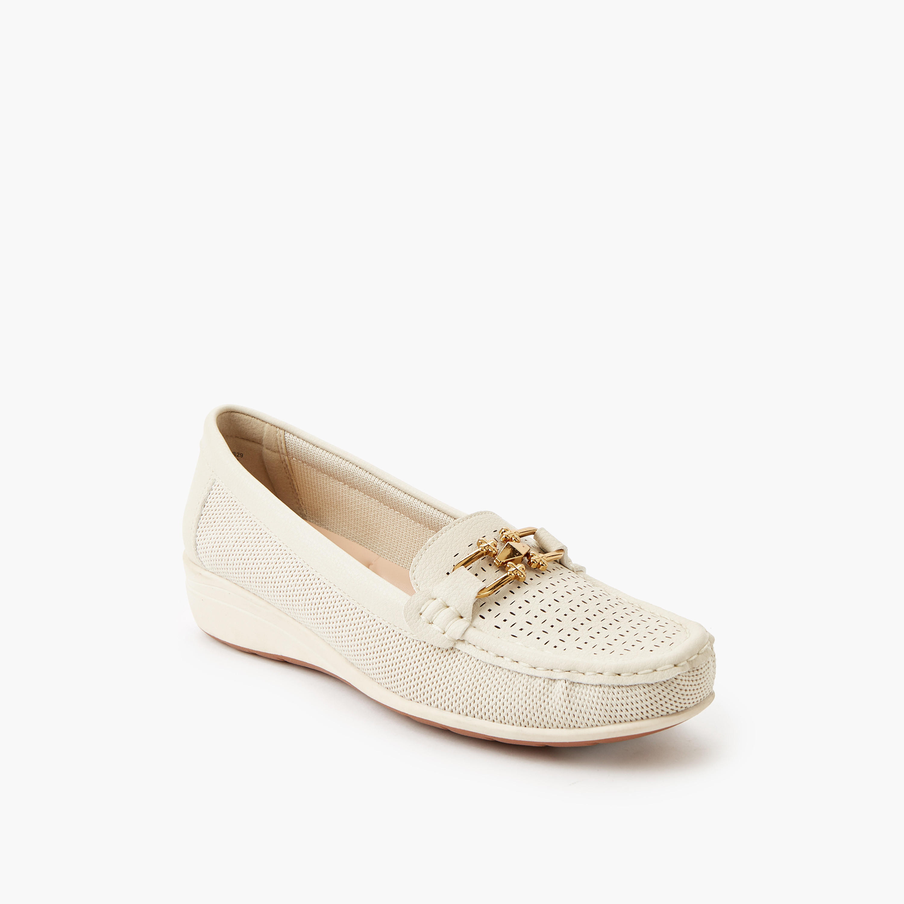 Le Confort Women Perforated Detail Loafers-women-shoes-flats-loafers-image-2