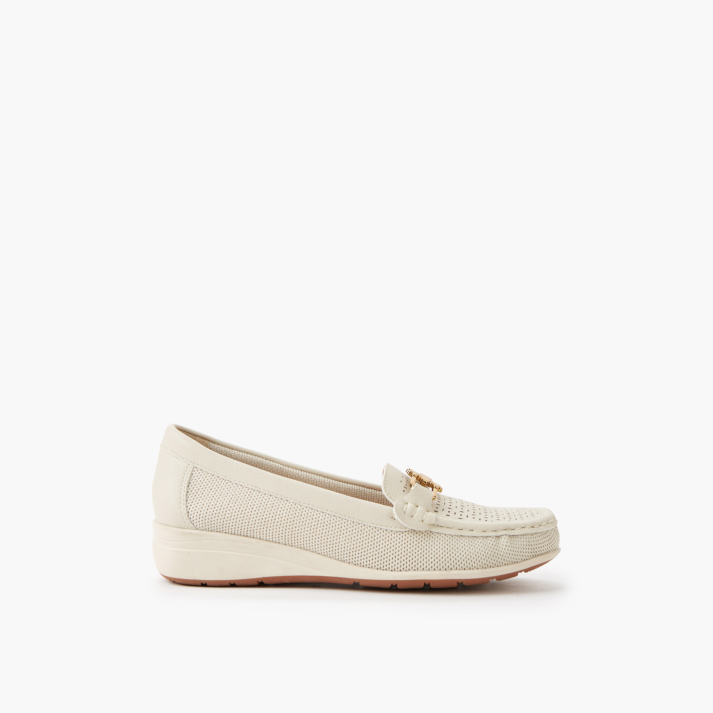 Le Confort Women Perforated Detail Loafers-women-shoes-flats-loafers-image-4
