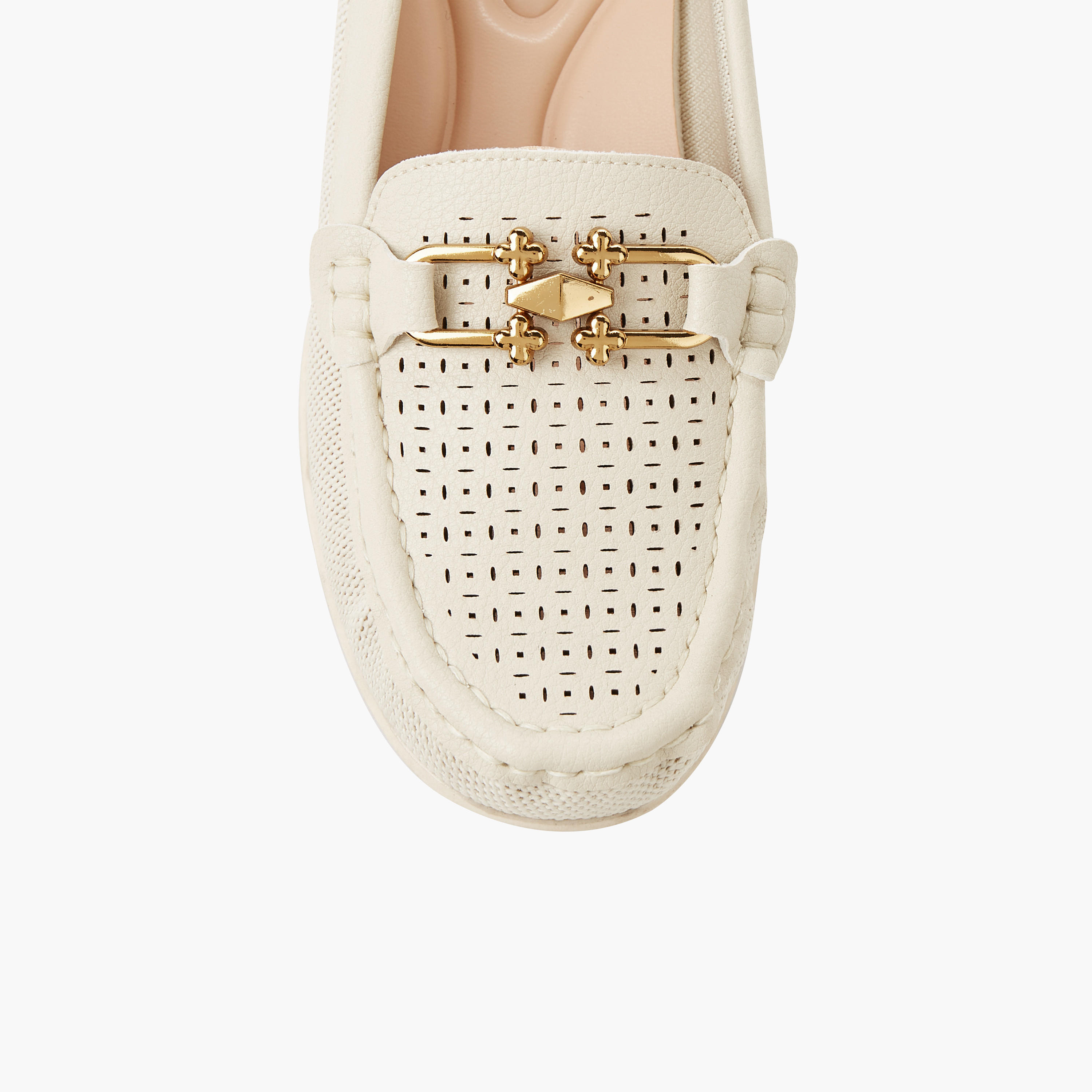 Le Confort Women Perforated Detail Loafers-women-shoes-flats-loafers-image-5