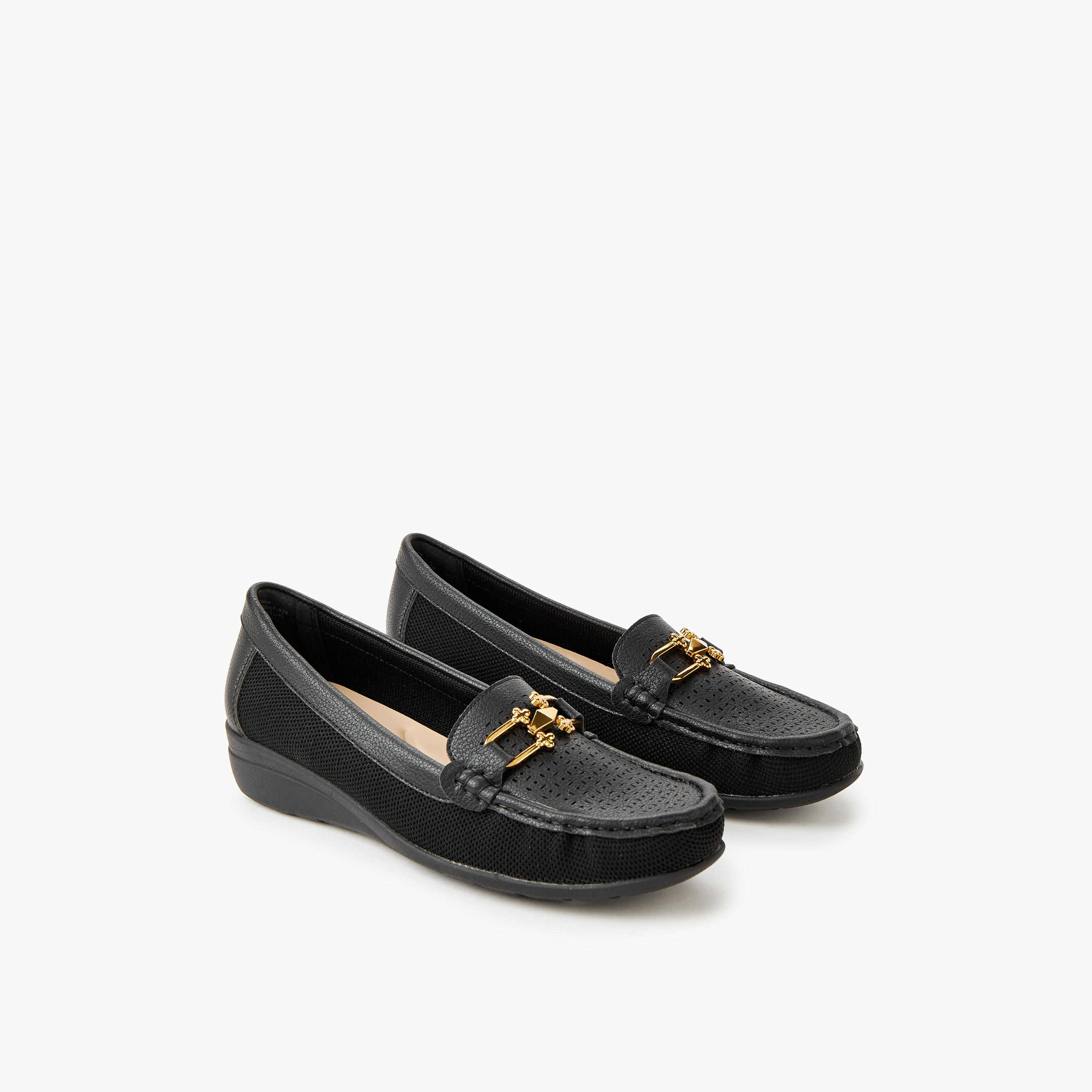 Le Confort Women Perforated Detail Loafers-women-shoes-flats-loafers-image-1