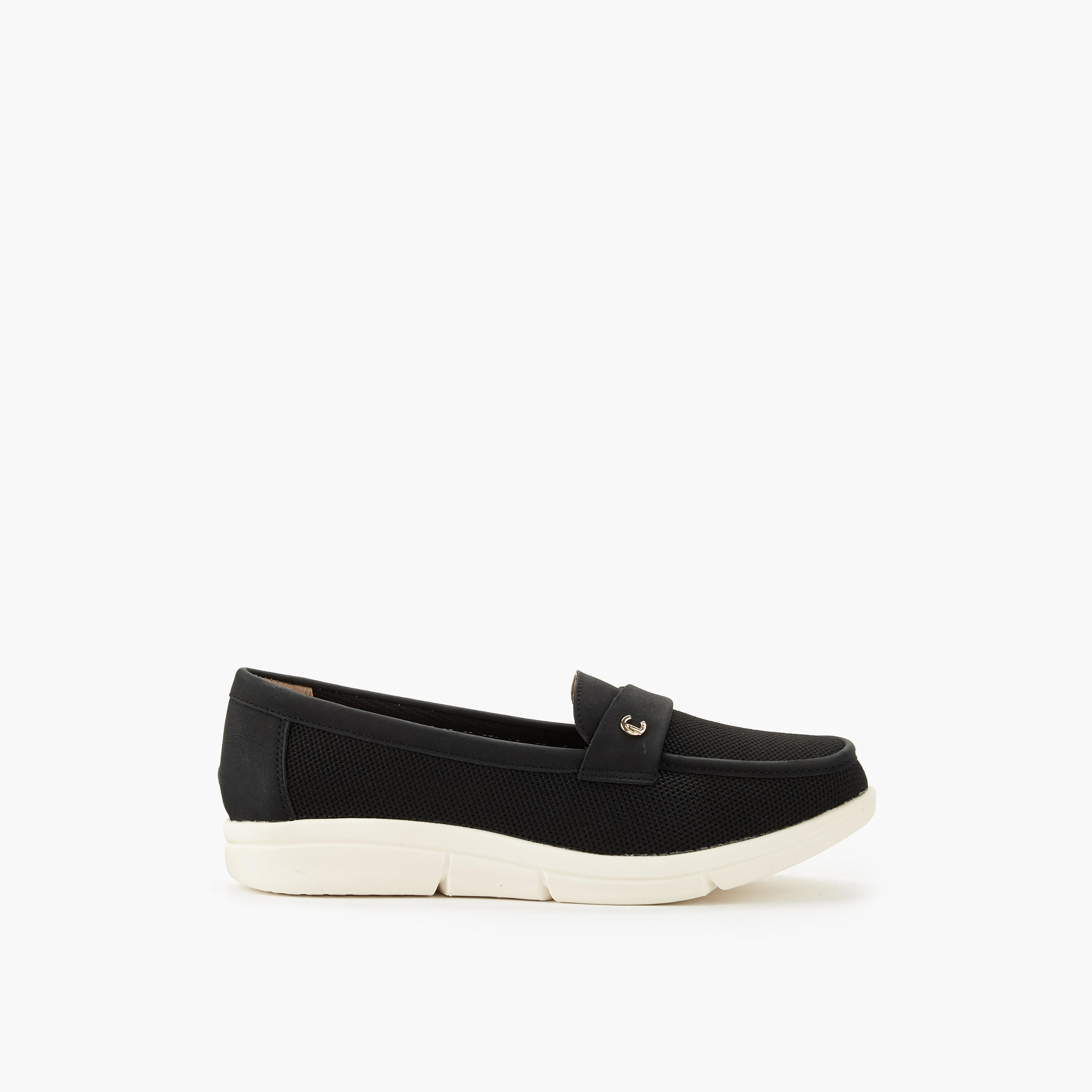 حذاء خفيف سهل الارتداء بارز الملمس للنساء من لو كونفورت-women-shoes-flats-loafers-image-3