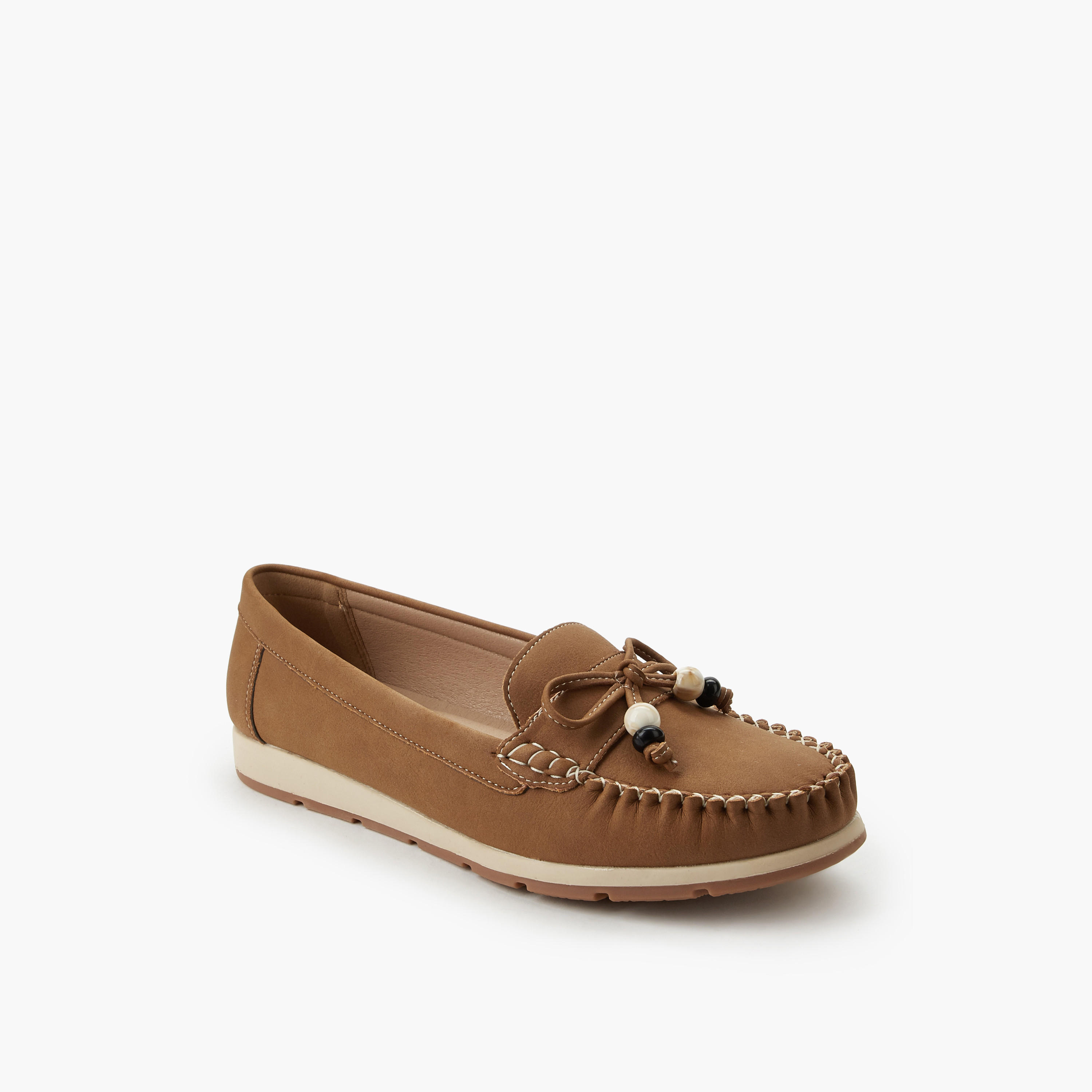Le Confort Women Beaded Bow Moccasins-women-shoes-flats-loafers-image-3
