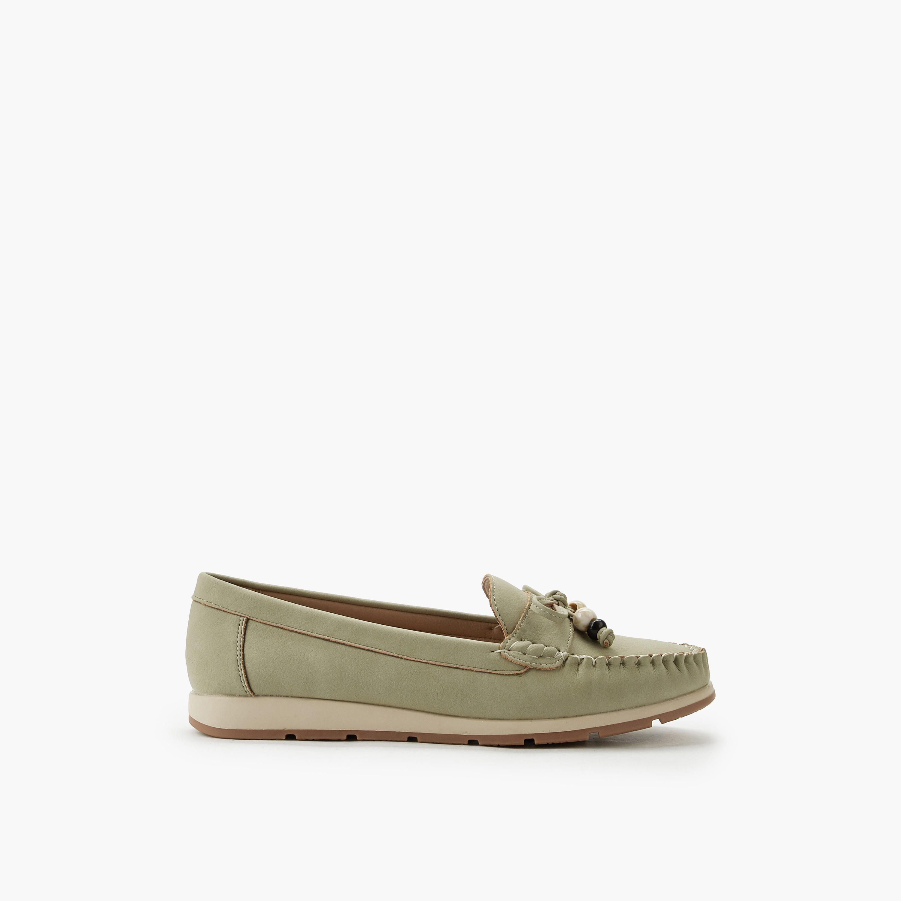 Le Confort Women Beaded Bow Moccasins-women-shoes-flats-loafers-image-2