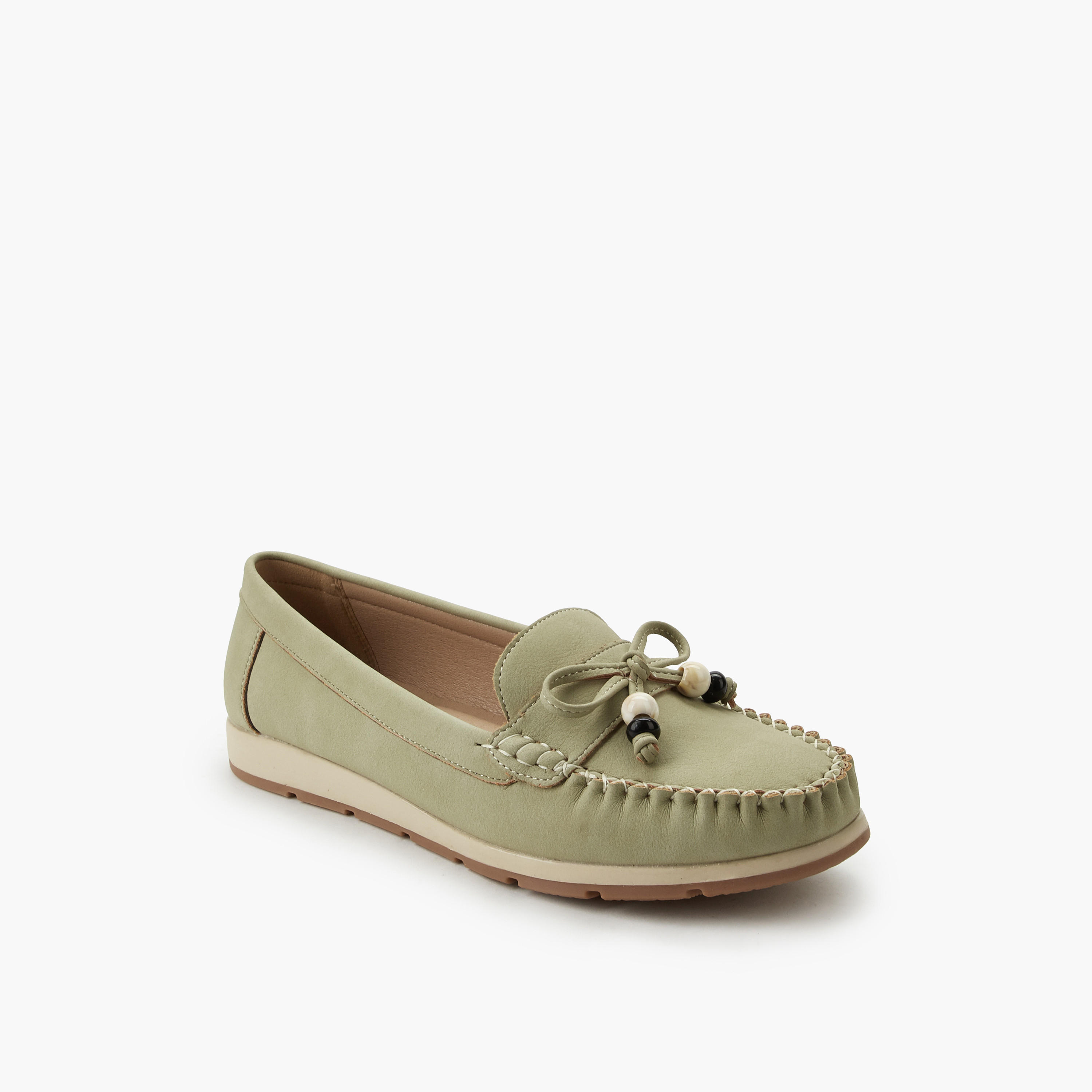 Le Confort Women Beaded Bow Moccasins-women-shoes-flats-loafers-image-3
