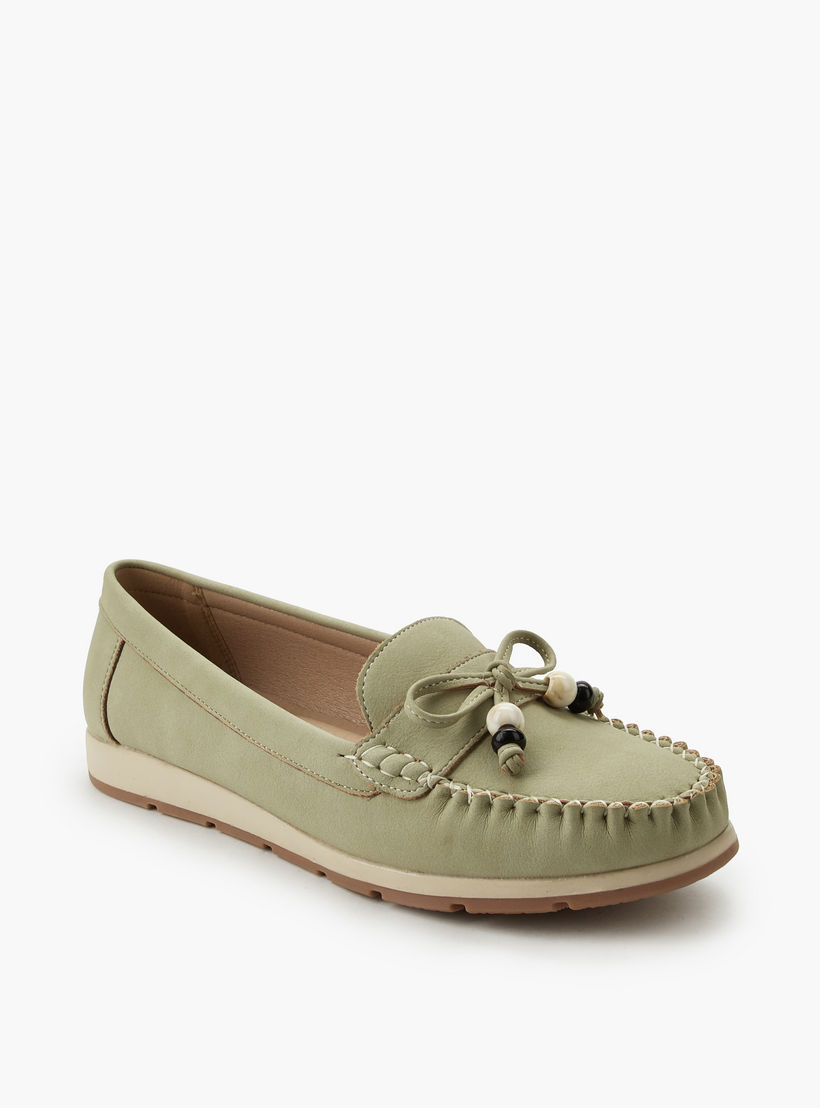 Le Confort Women Beaded Bow Moccasins-women-shoes-flats-loafers-image-3