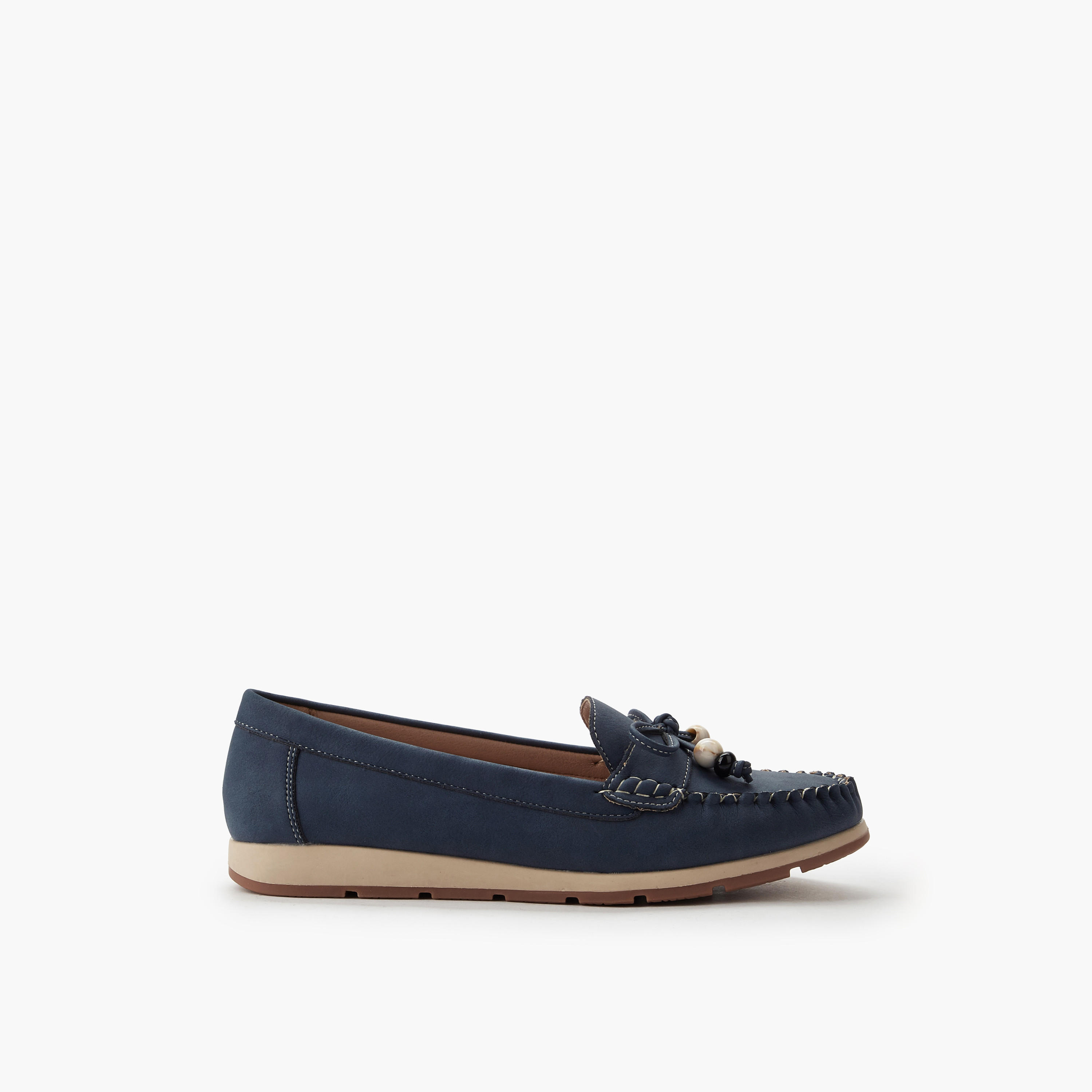 Le Confort Women Beaded Bow Moccasins-women-shoes-flats-loafers-image-2