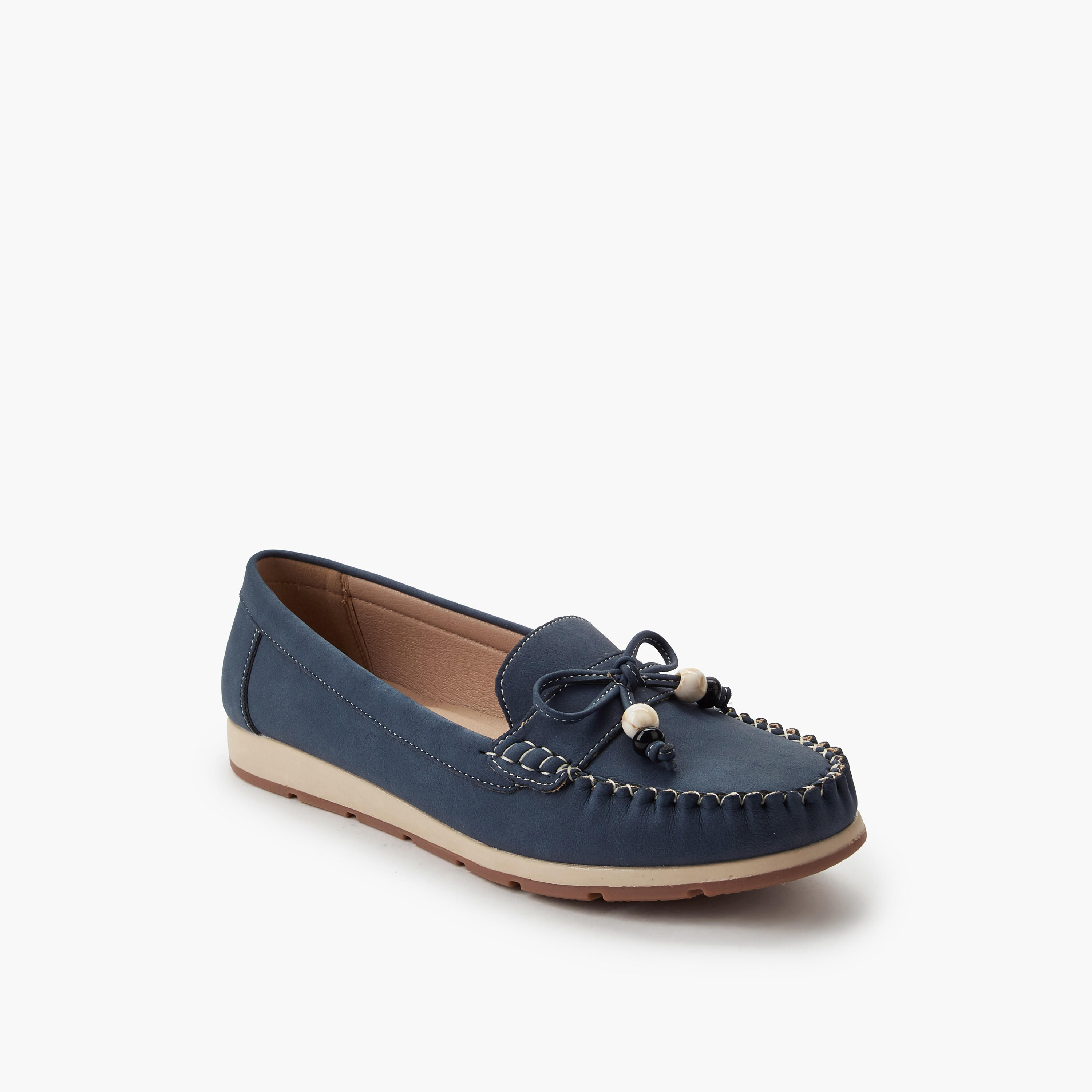 Le Confort Women Beaded Bow Moccasins-women-shoes-flats-loafers-image-3
