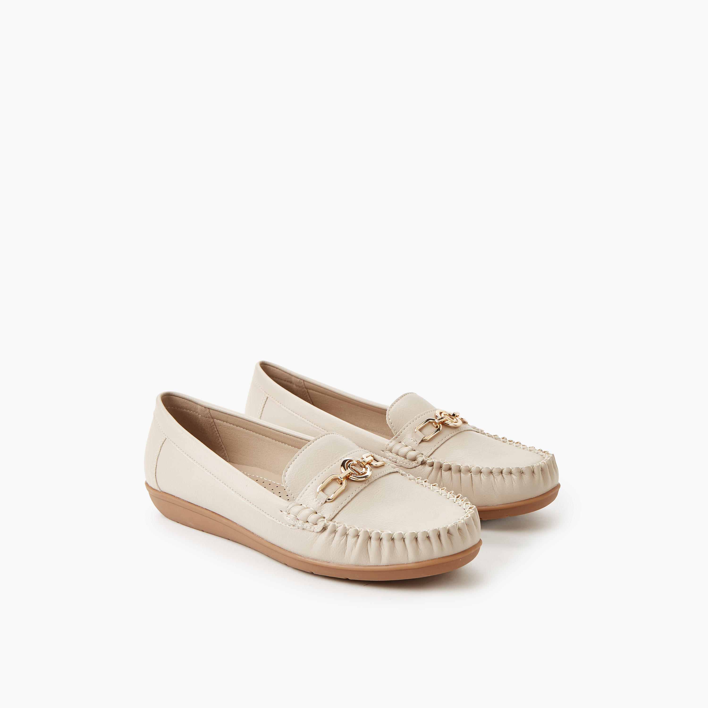 حذاء لوفر بزينة معدن للنساء من لو كونفورت-women-shoes-loafersandmoccasins-image-1