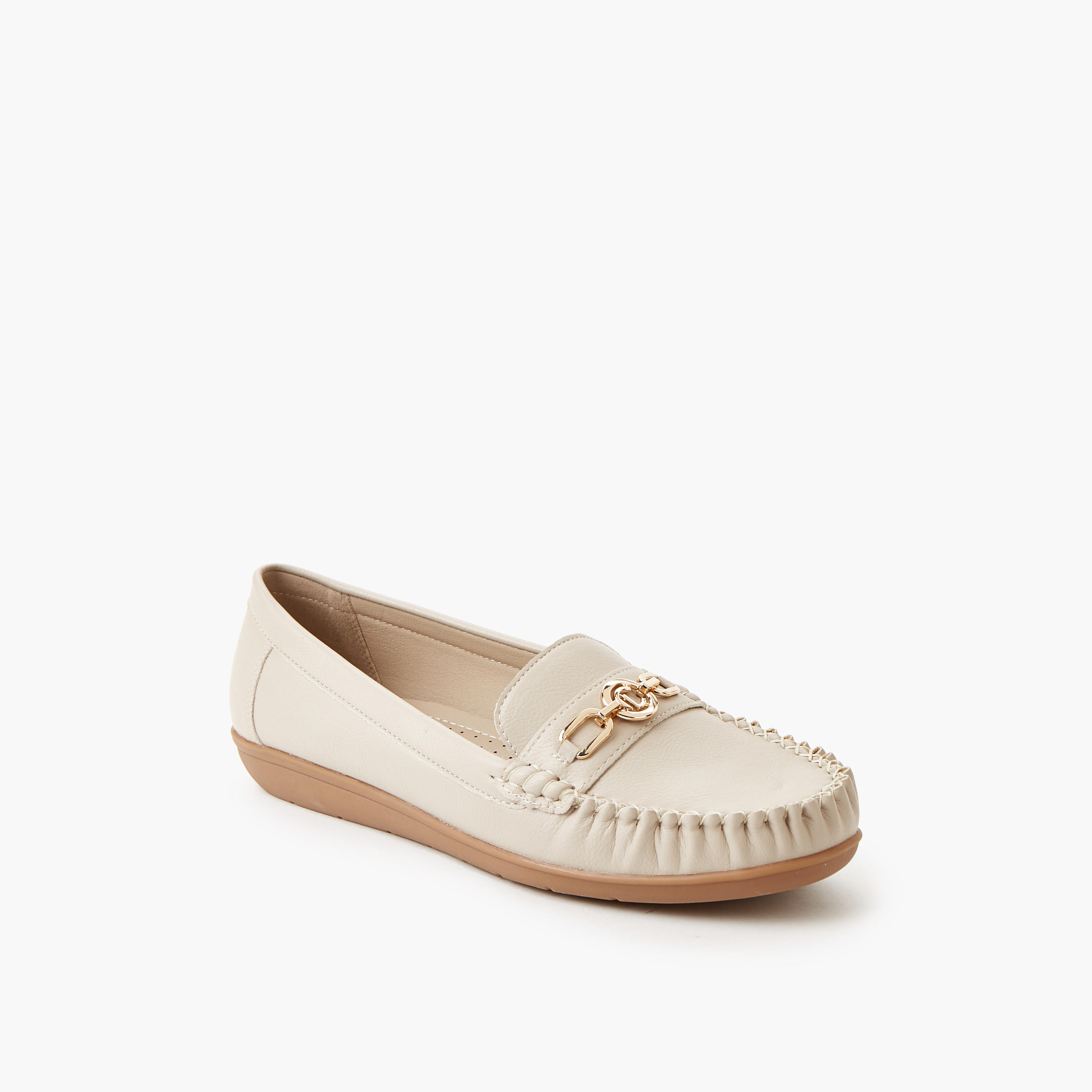 حذاء لوفر بزينة معدن للنساء من لو كونفورت-women-shoes-loafersandmoccasins-image-2