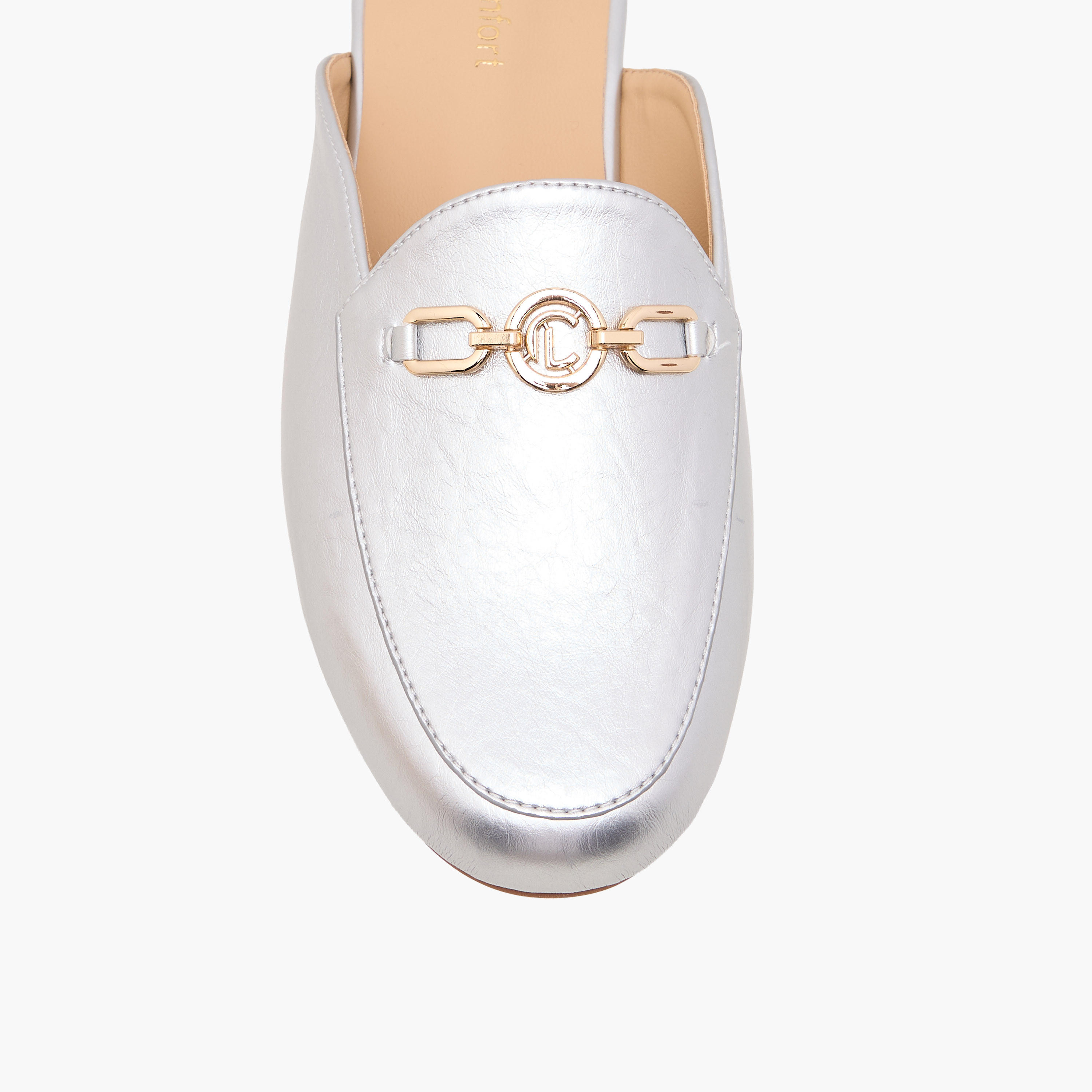 حذاء ميول ميتاليك للنساء من لو كونفورت-women-shoes-flats-mules-image-4