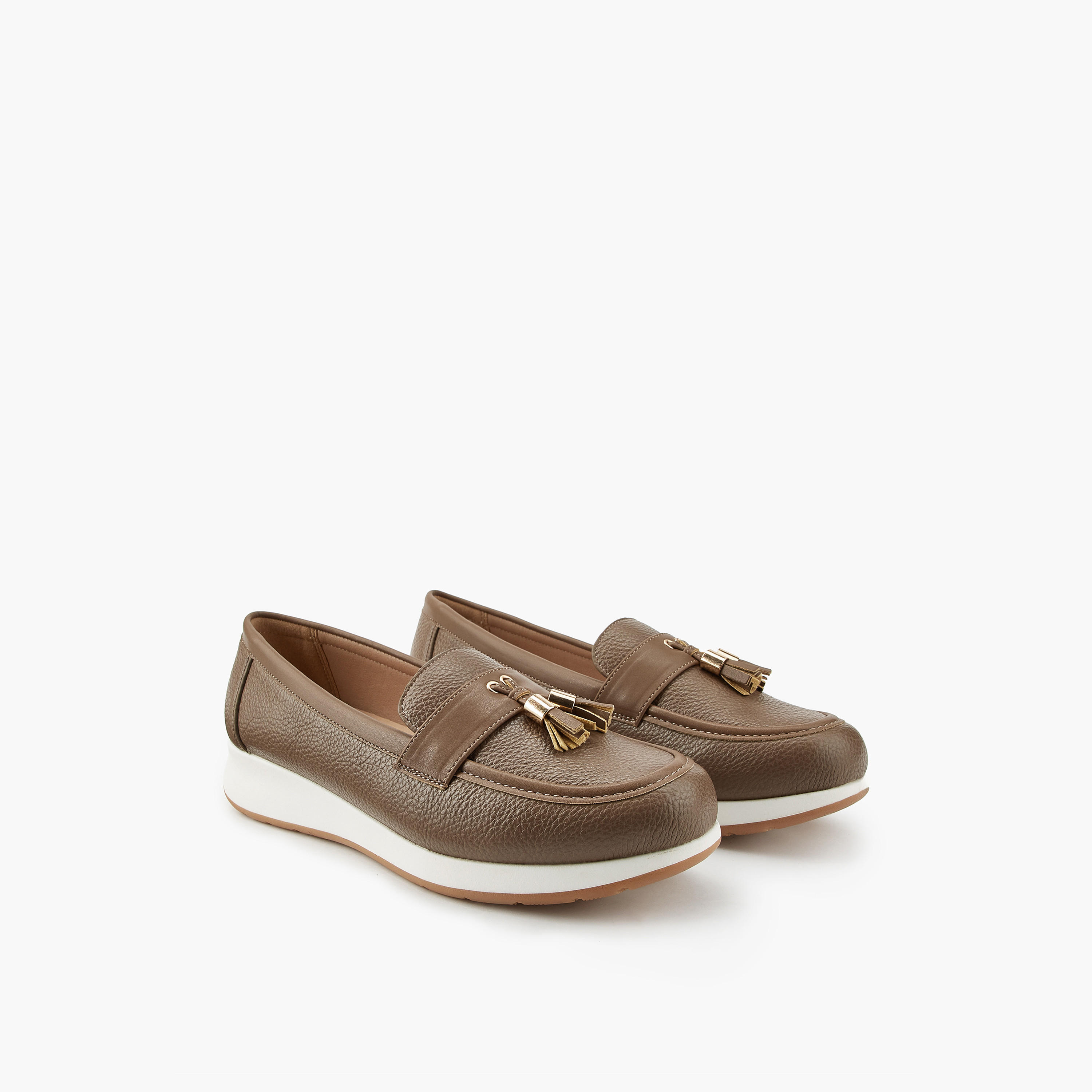 حذاء خفيف سهل الارتداء بزينة شرّابة للنساء من فلورا بيلا-women-shoes-flats-loafers-image-1