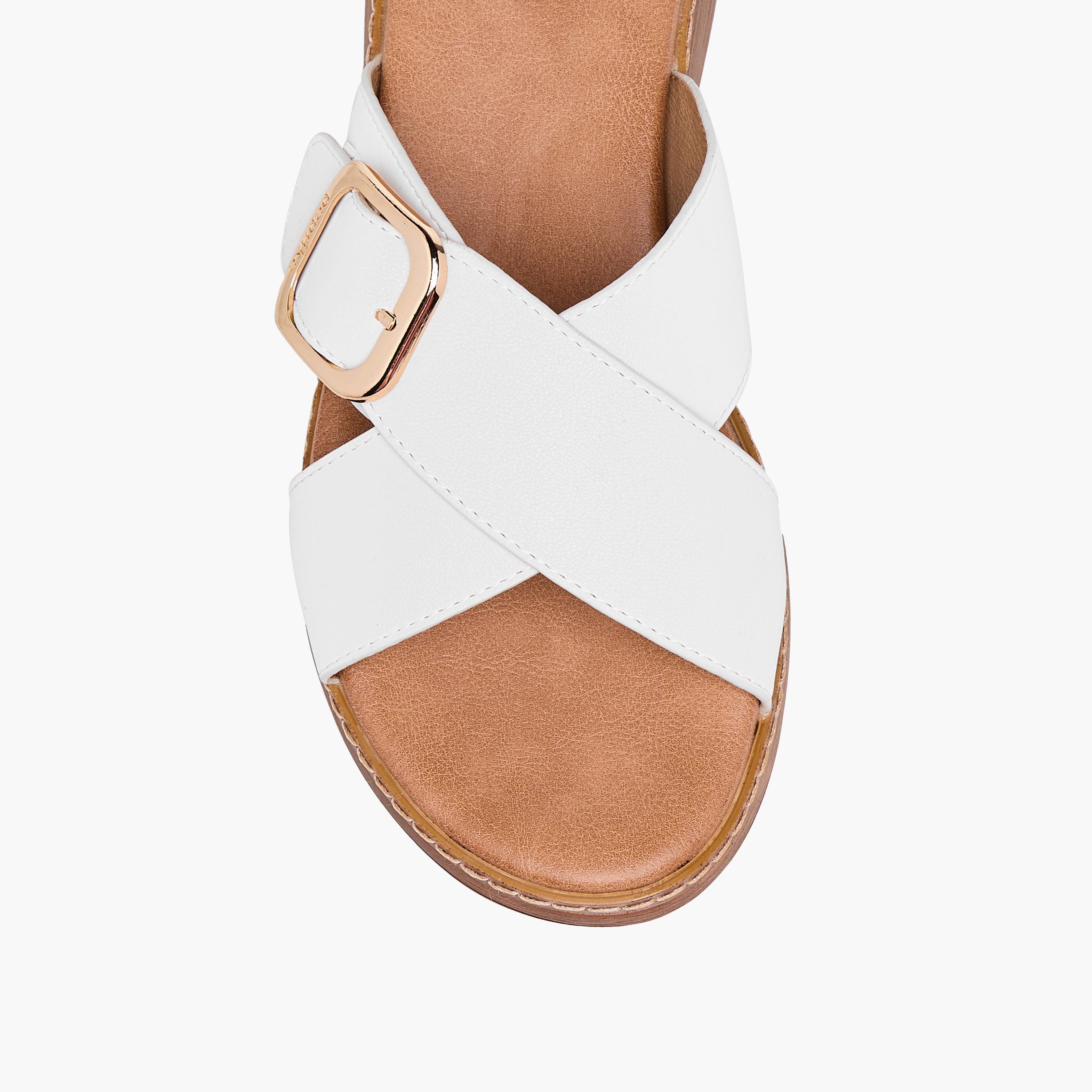 صندل سهل الارتداء بحزام متقاطع وزينة إبزيم من بابريكا-women-shoes-sandals-heeled-image-4