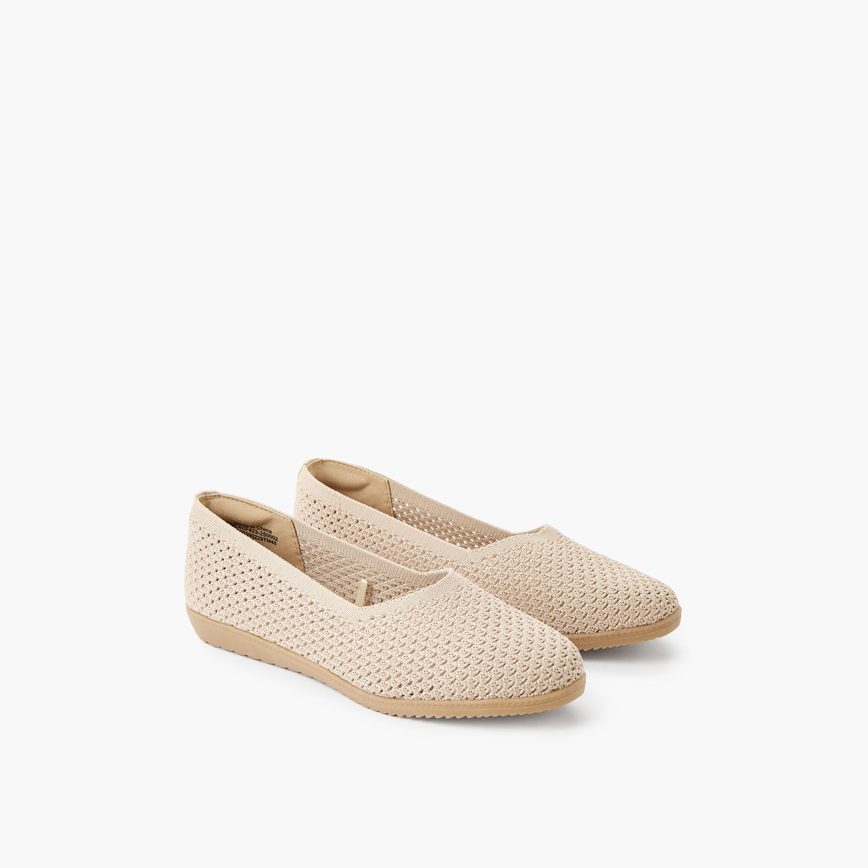 Flora Bella Women Knit Textured Ballerina Shoes-women-shoes-flats-ballerinas-image-1