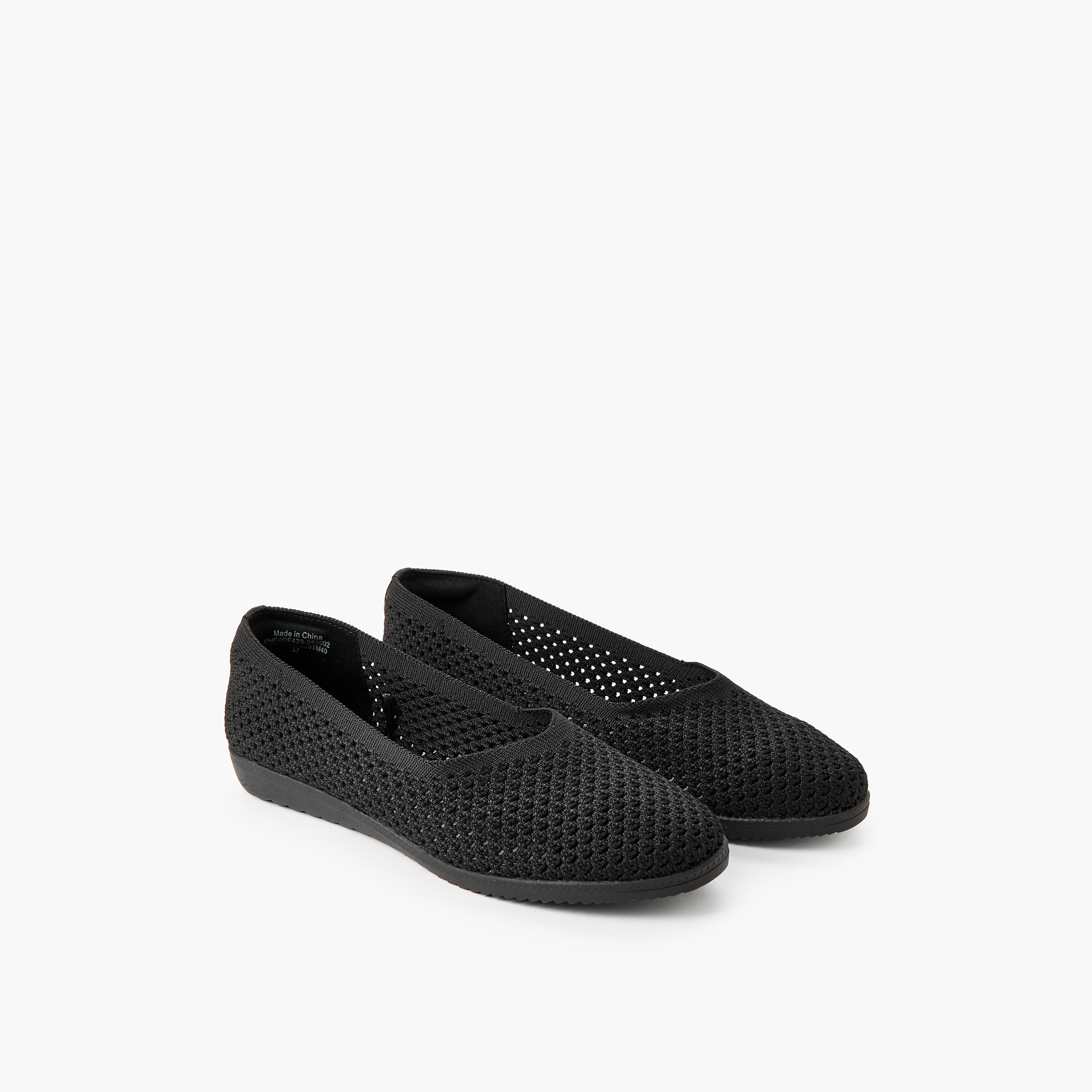 Flora Bella Women Knit Textured Ballerina Shoes-women-shoes-flats-ballerinas-image-1