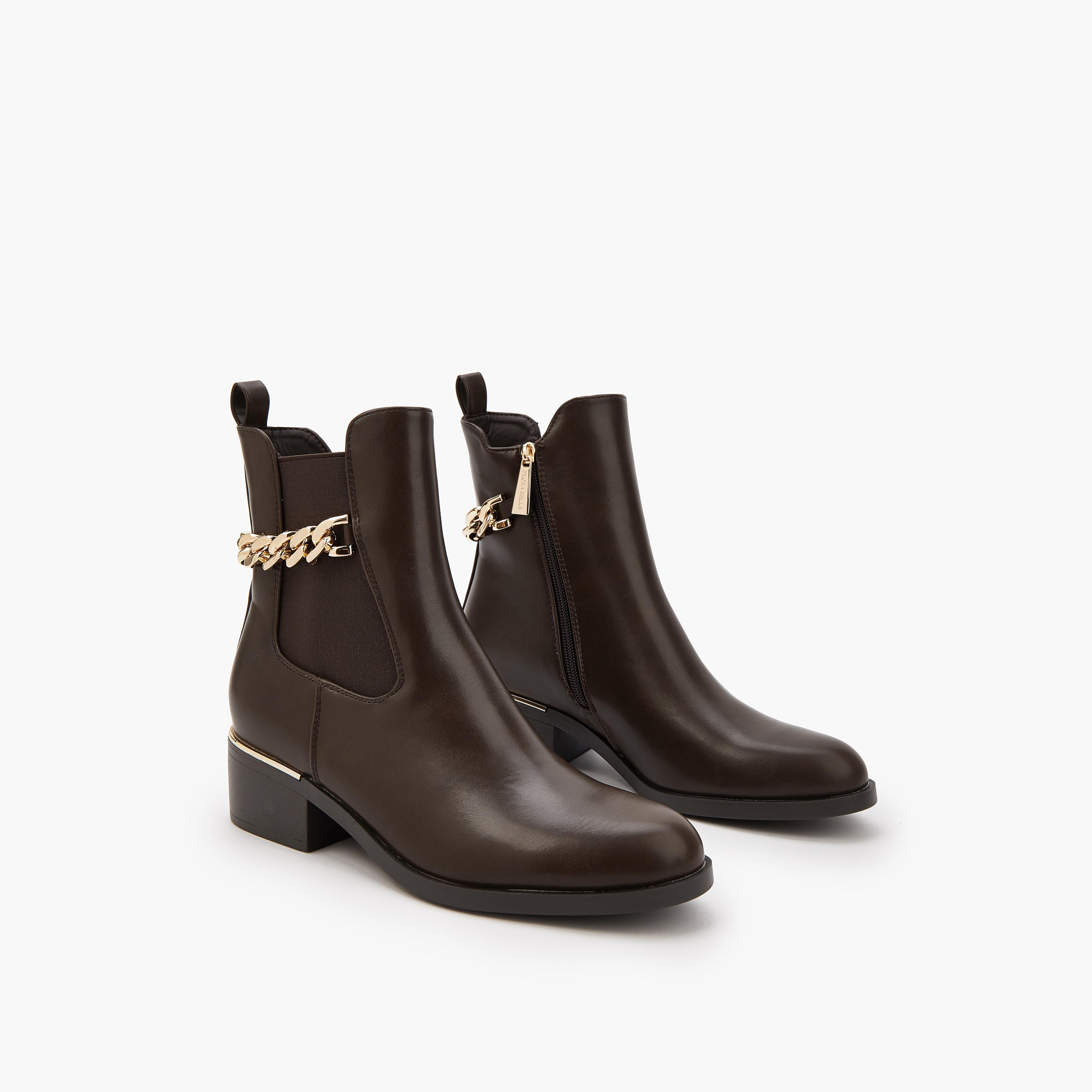 بوت بطول الكاحل وكعب سميك للنساء من فلورا بيلا-women-shoes-boots-image-1
