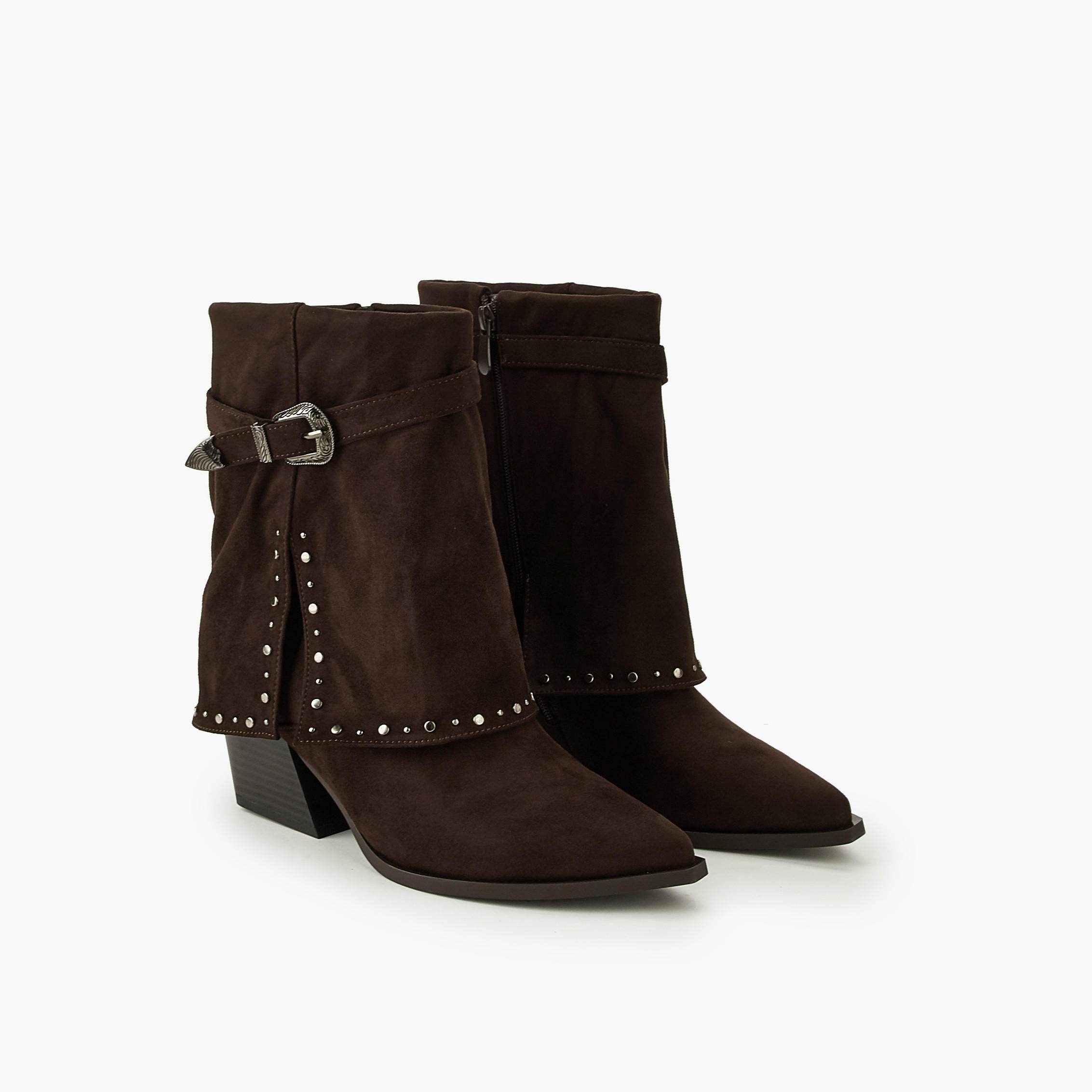 Flora Bella Women Studded Ankle Boots-women-winterwear-boots-image-1