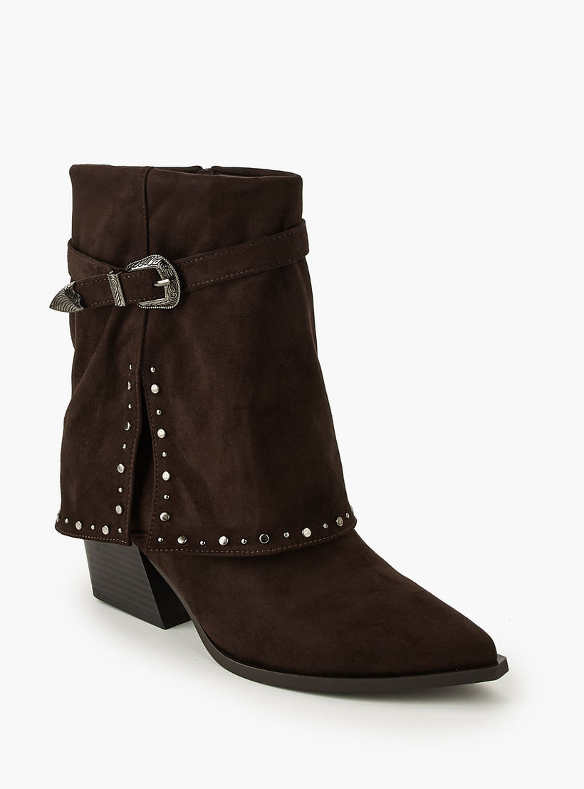 Flora Bella Women Studded Ankle Boots-women-winterwear-boots-image-2