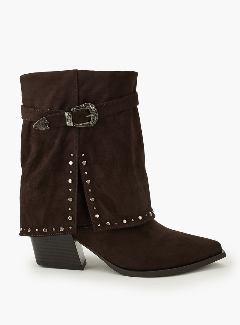 Flora Bella Women Studded Ankle Boots-women-winterwear-boots-image-3