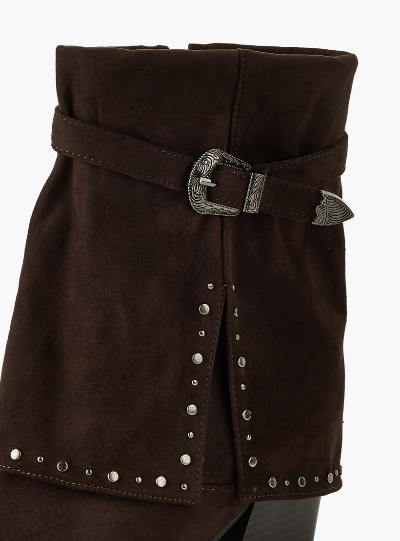 Flora Bella Women Studded Ankle Boots-women-winterwear-boots-image-4