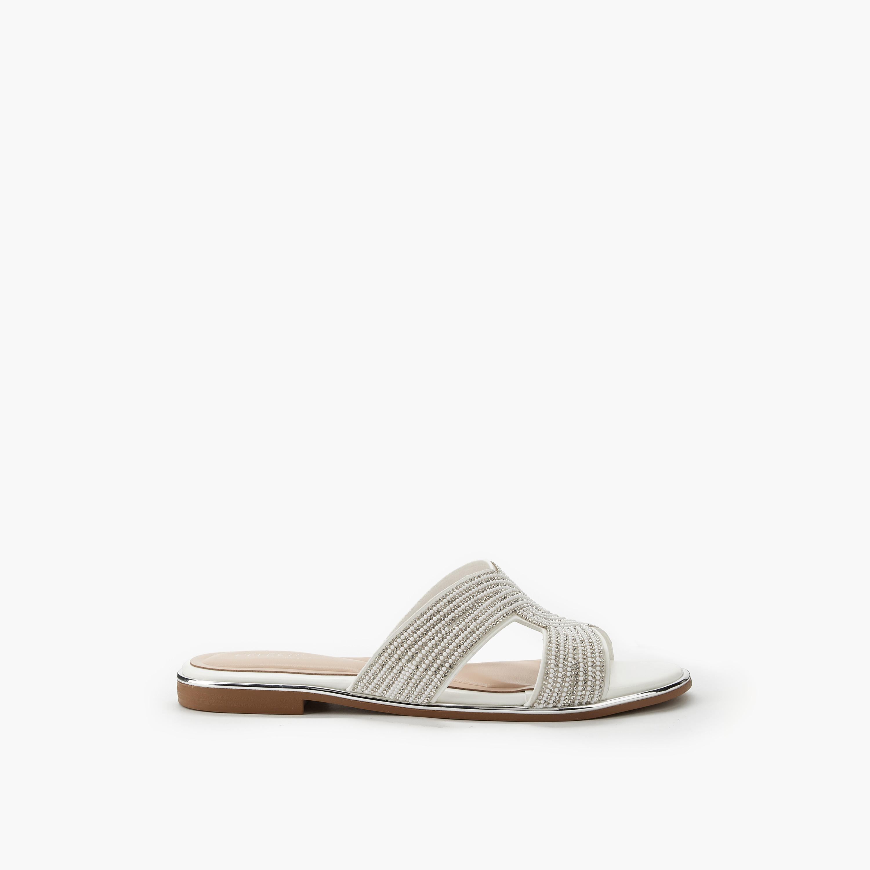 Celeste Women Stone Embellished Slide Sandals-women-shoes-flats-sandals-image-2